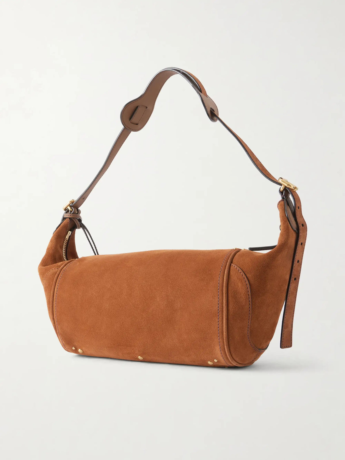 Paddington Embellished Leather-trimmed Suede Shoulder Bag