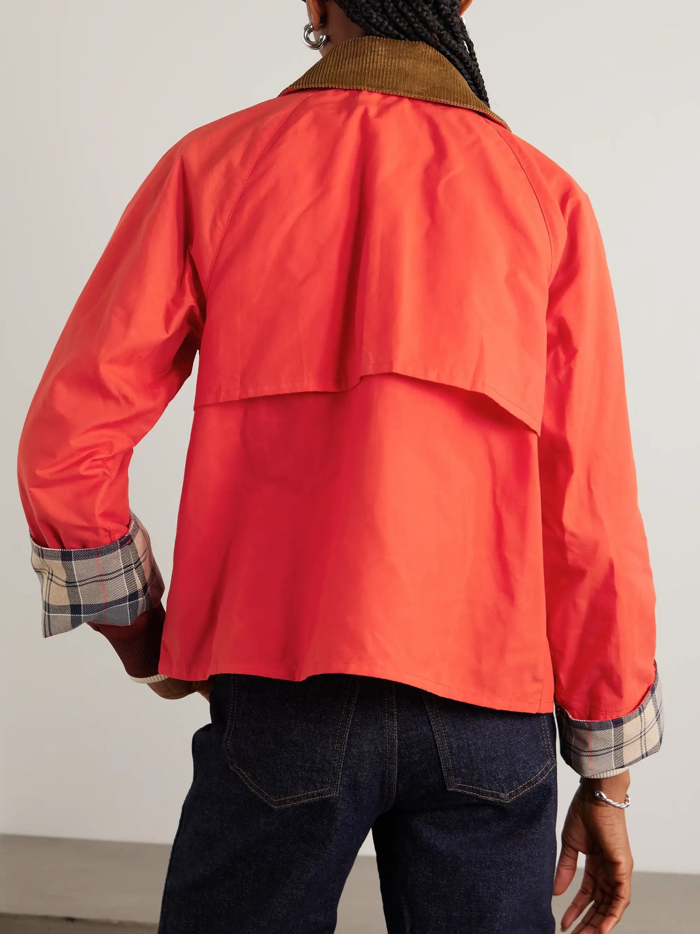 Mackworth Corduroy-trimmed Cropped Cotton Jacket
