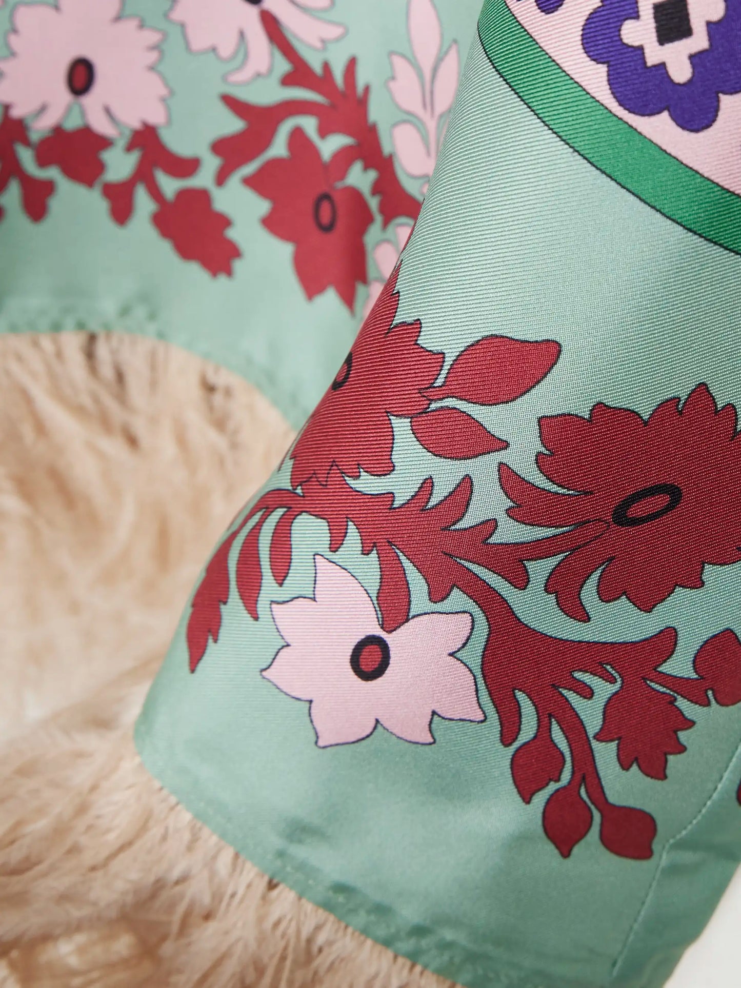 Swing Feather-trimmed Printed Silk-twill Mini Dress