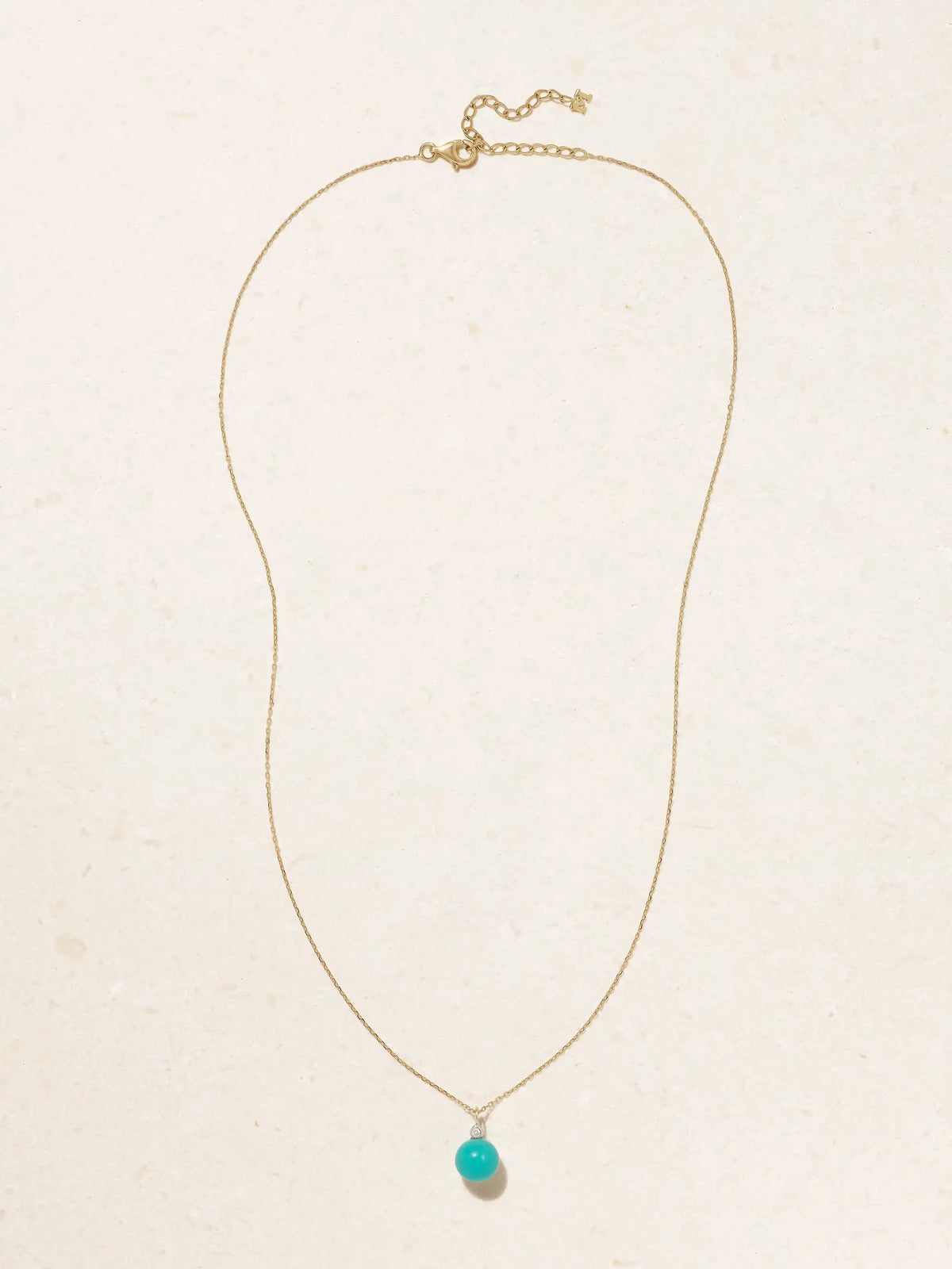 Mateo 14-karat Gold, Turquoise And Diamond Necklace
