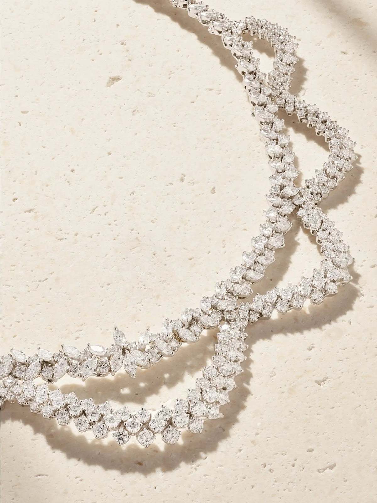 Y-couture 18-karat White Gold Diamond Necklace