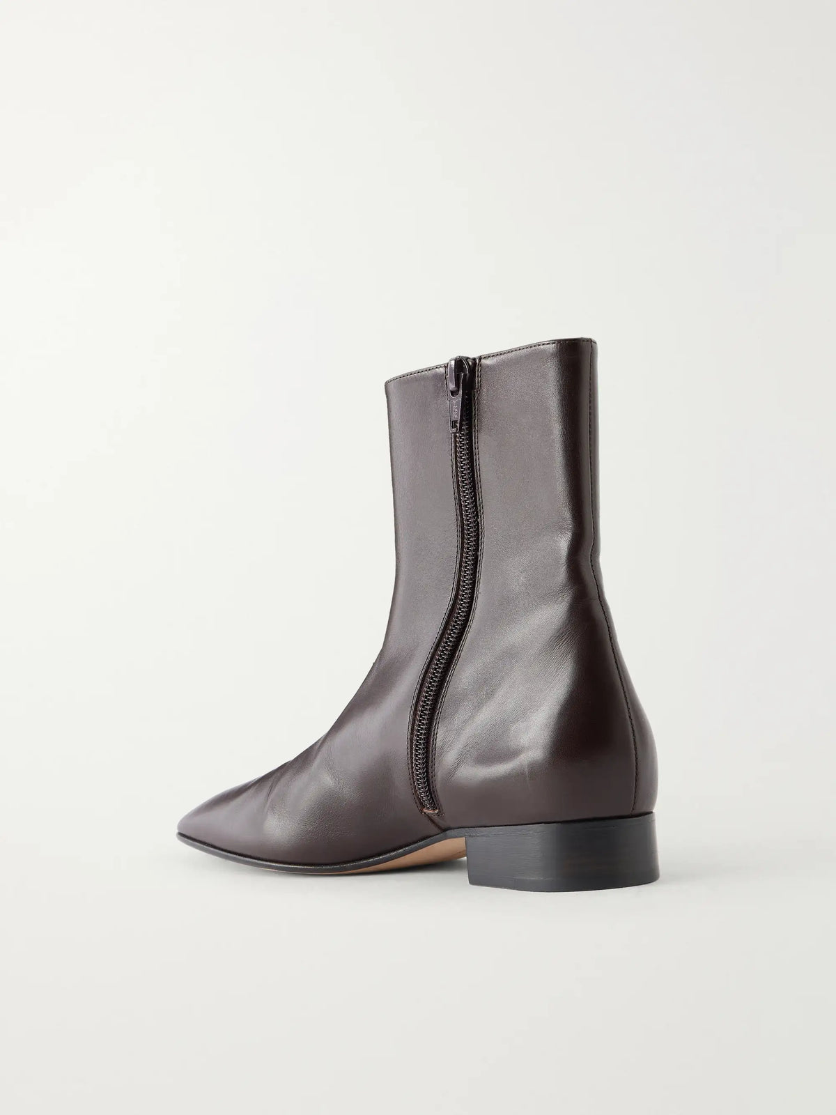 The Row Cindy Leather Ankle Boots