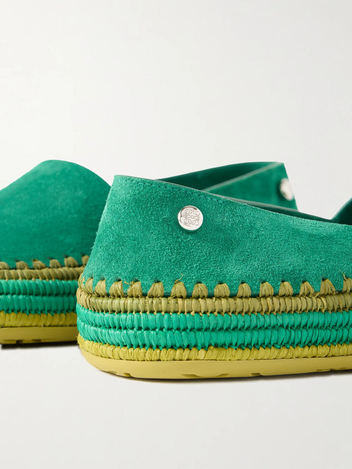 + Paula's Ibiza Rio Raffia-trimmed Suede Espadrilles