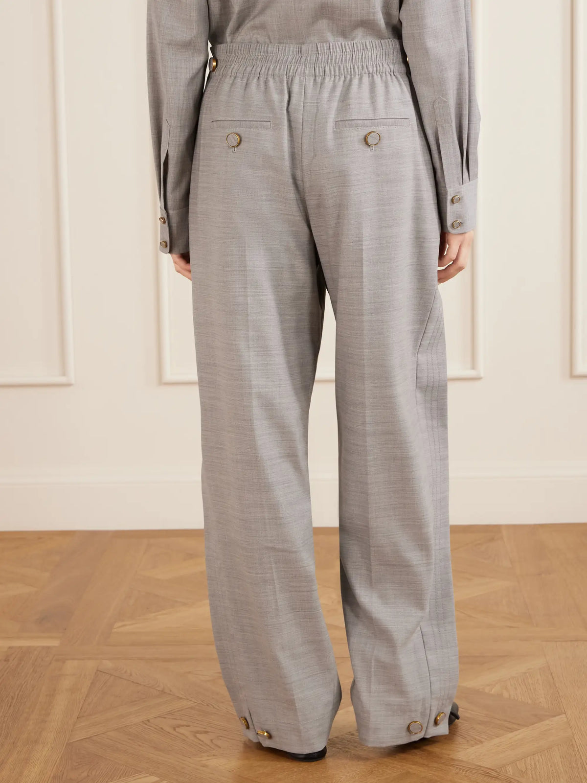 Zimmermann Valiant Pleated Wool-blend Twill Tapered Pants