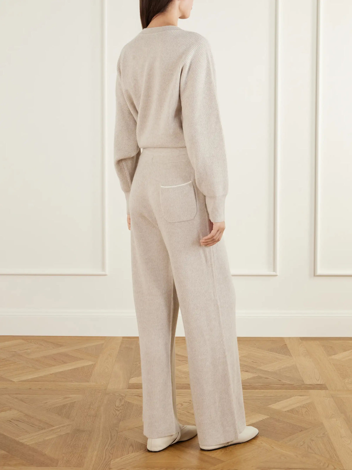 Arch4 Partridges Ribbed Cashmere Sweater And Pants Set