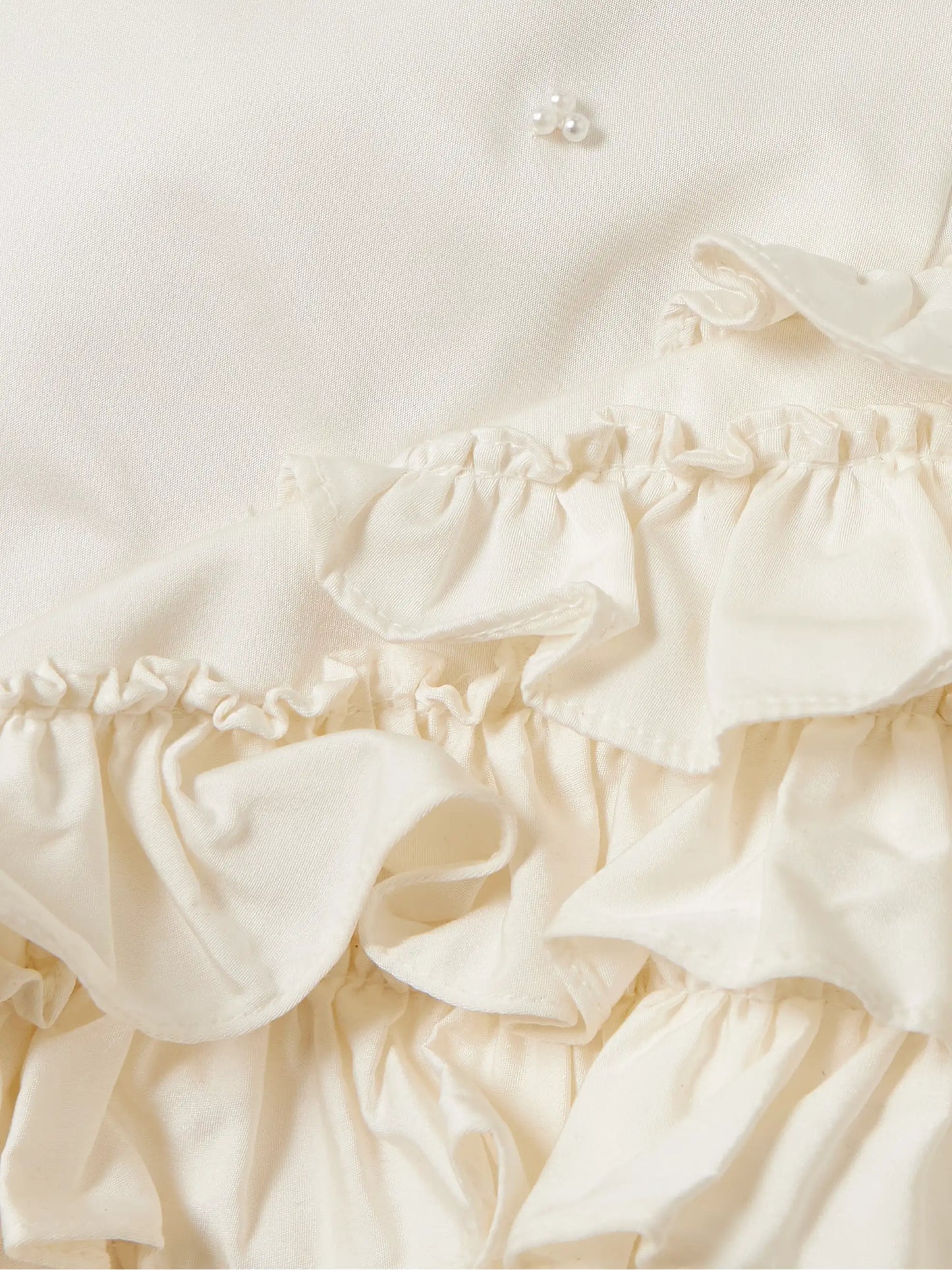 Ballerina Embellished Ruffled Taffeta Mini Dress
