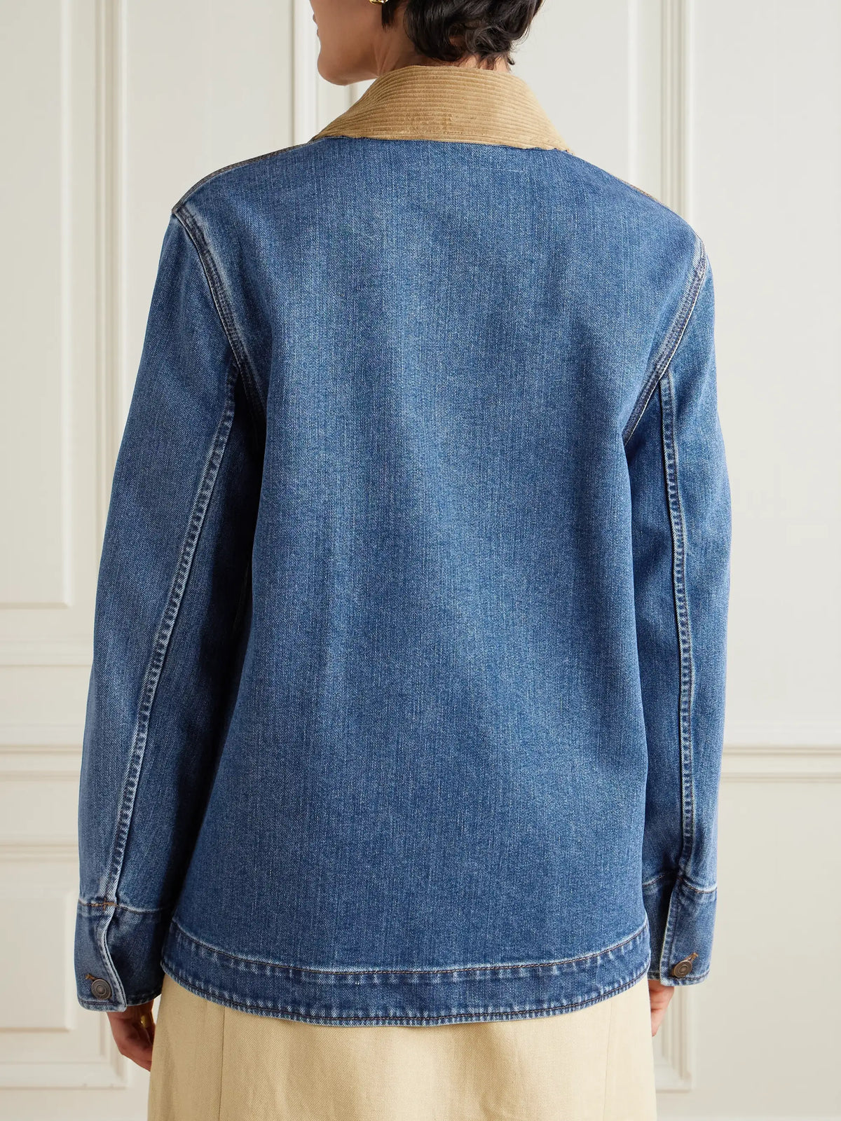 Loro Piana Dean Corduroy-trimmed Denim Jacket