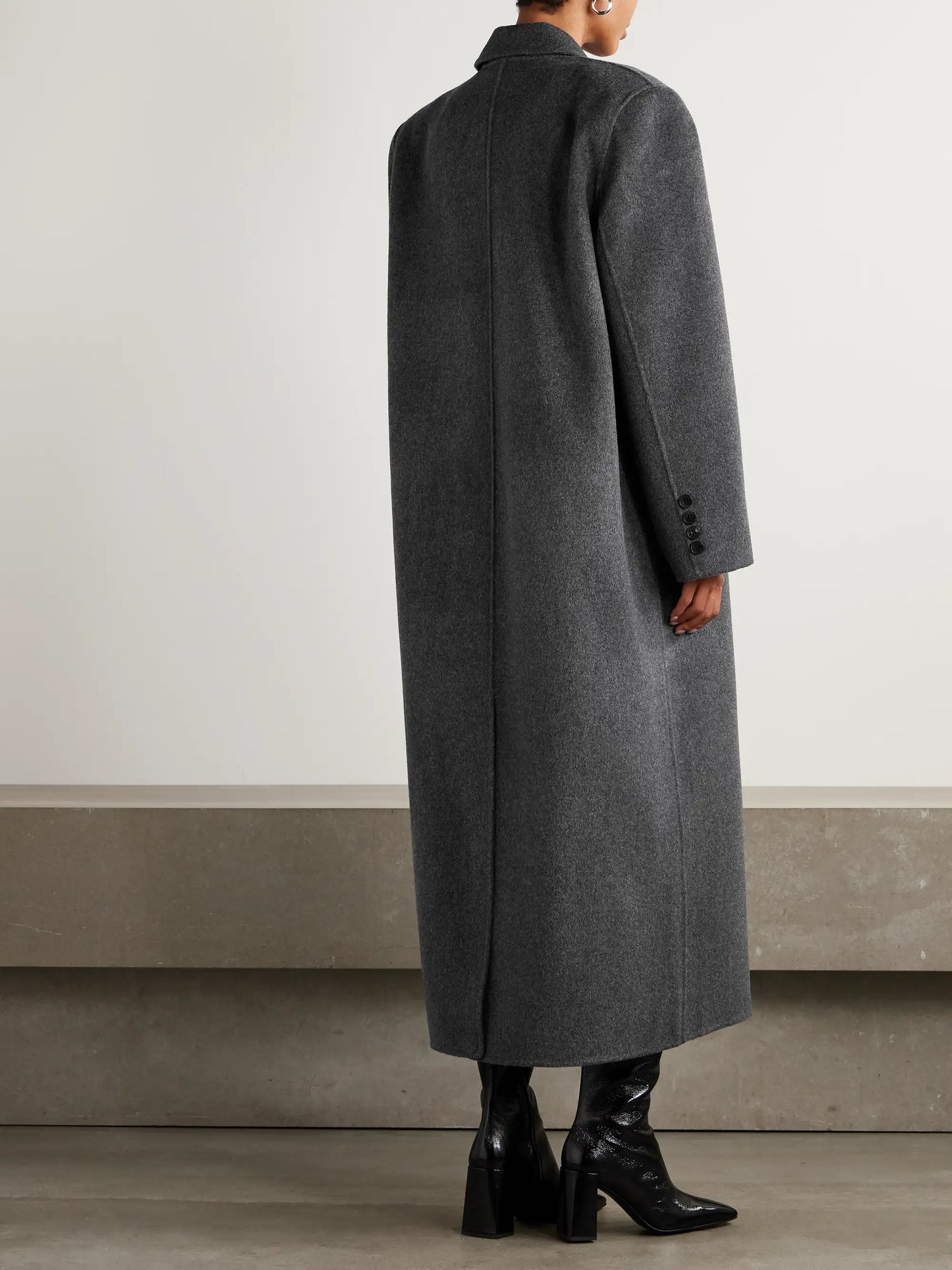 Gaia Double-breasted Wool-blend Coat