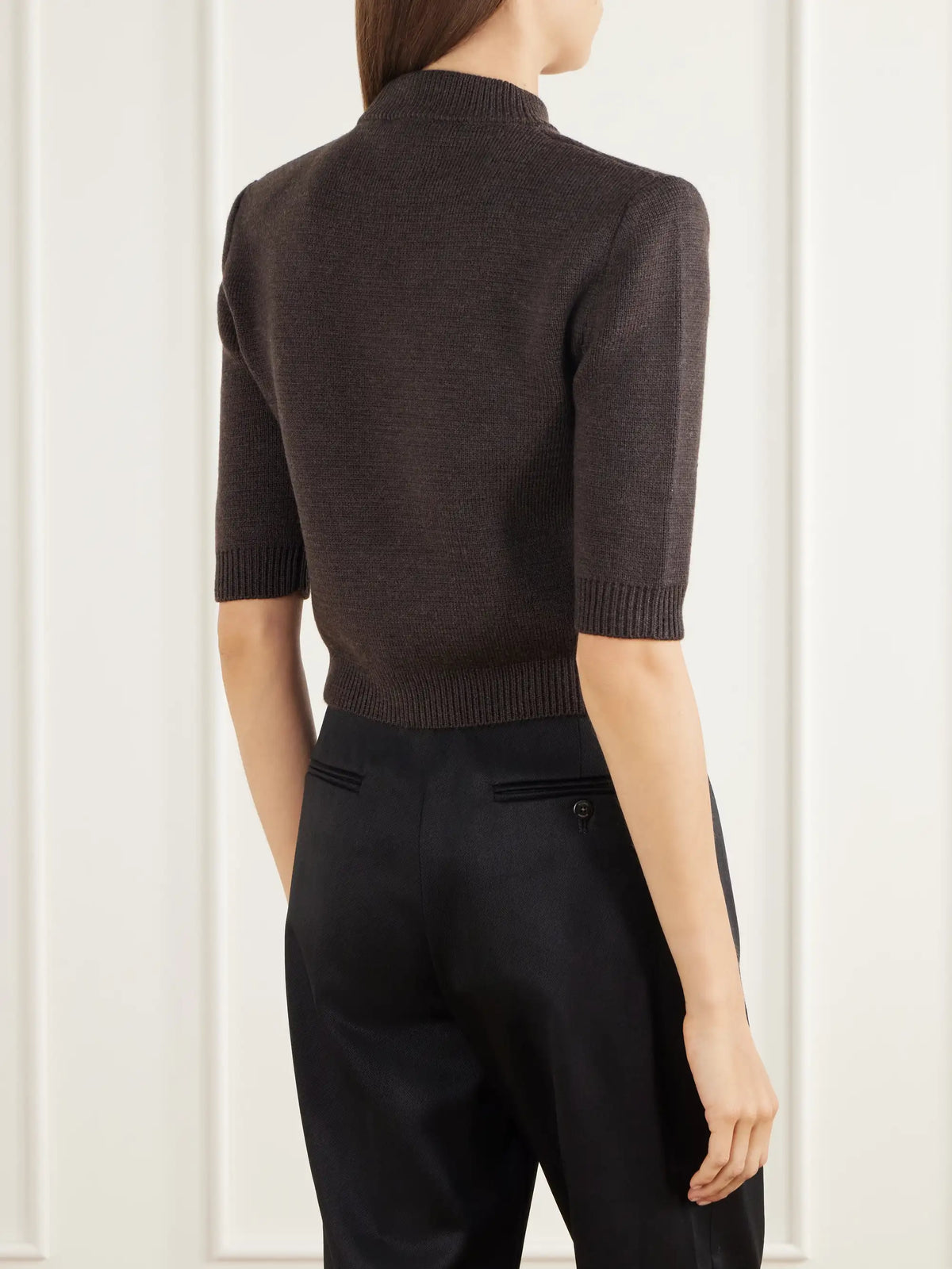 Willy Chavarria Chavela Cropped Wool Sweater