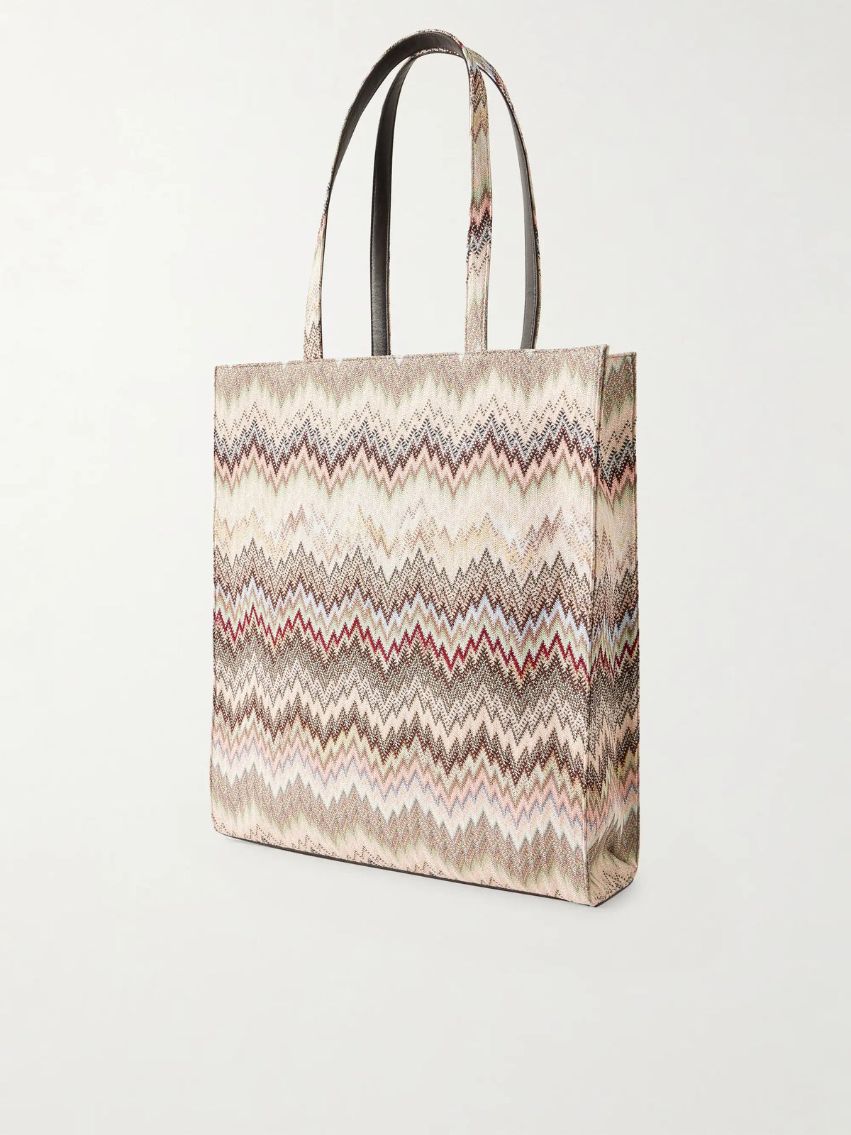 Striped Woven Lurex Tote