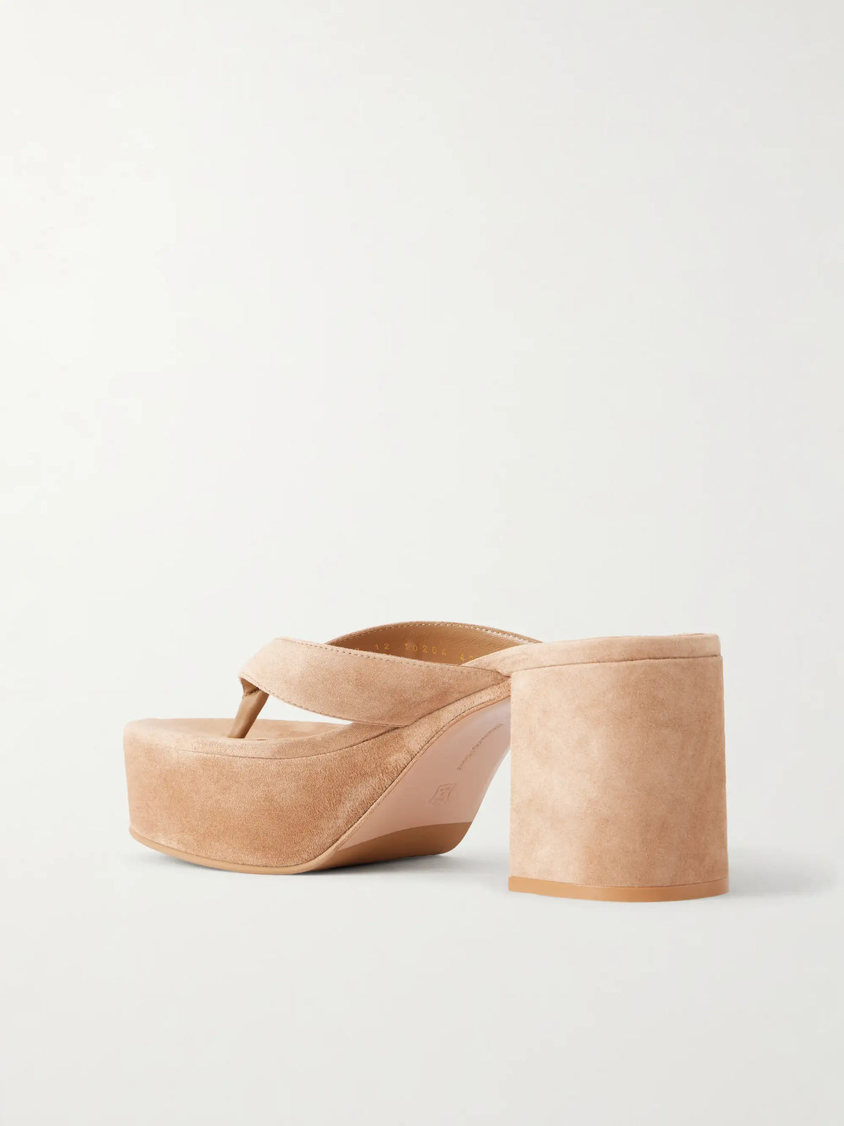 35 Suede Platform Thong Sandals