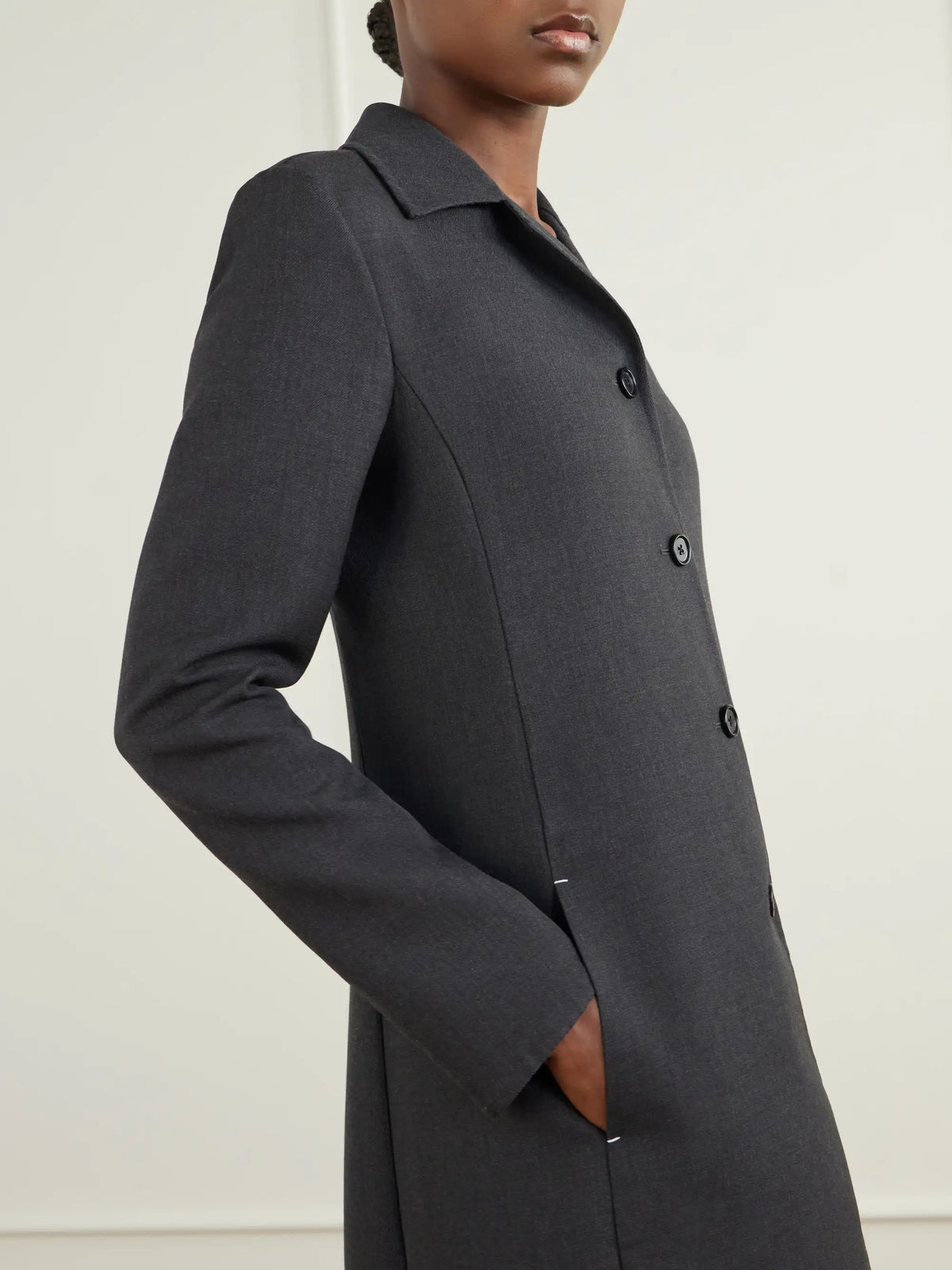 Jil Sander Wool And Silk-blend Coat