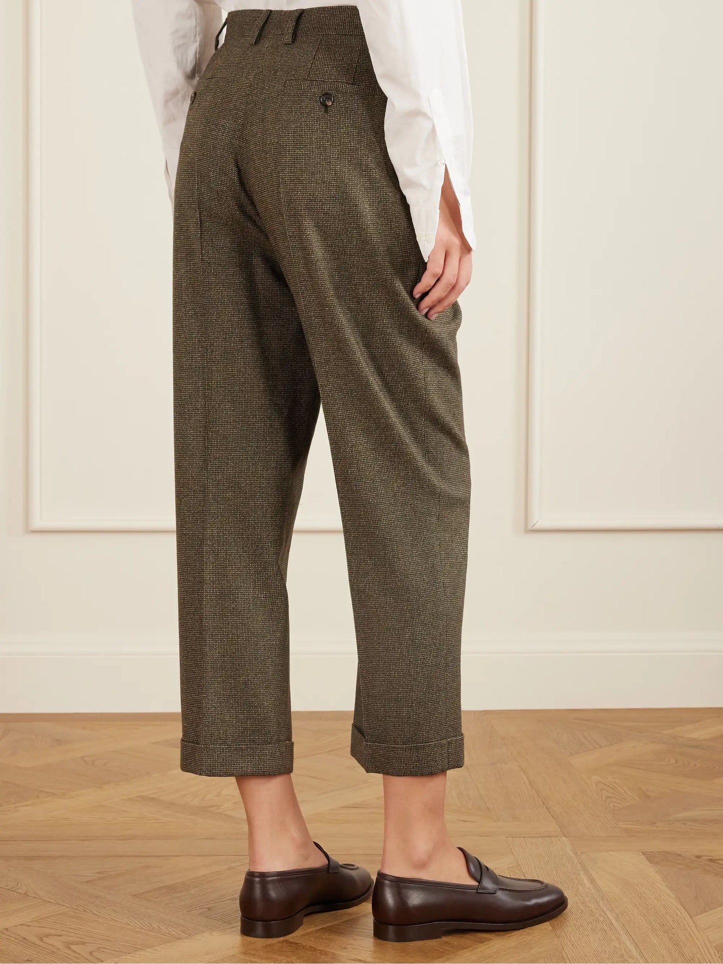 Louis Cropped Wool And Cashmere-blend Straight-leg Pants