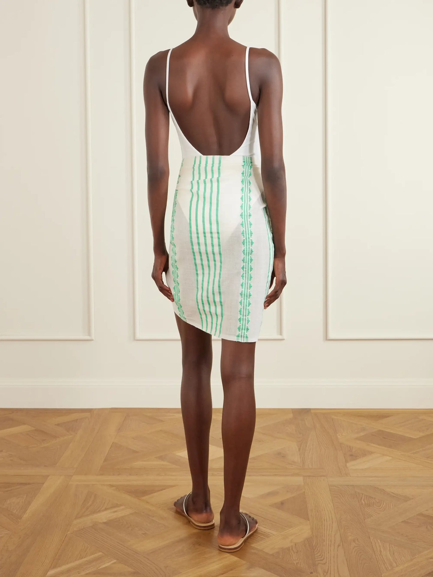 Lema Striped Cotton Cover-up