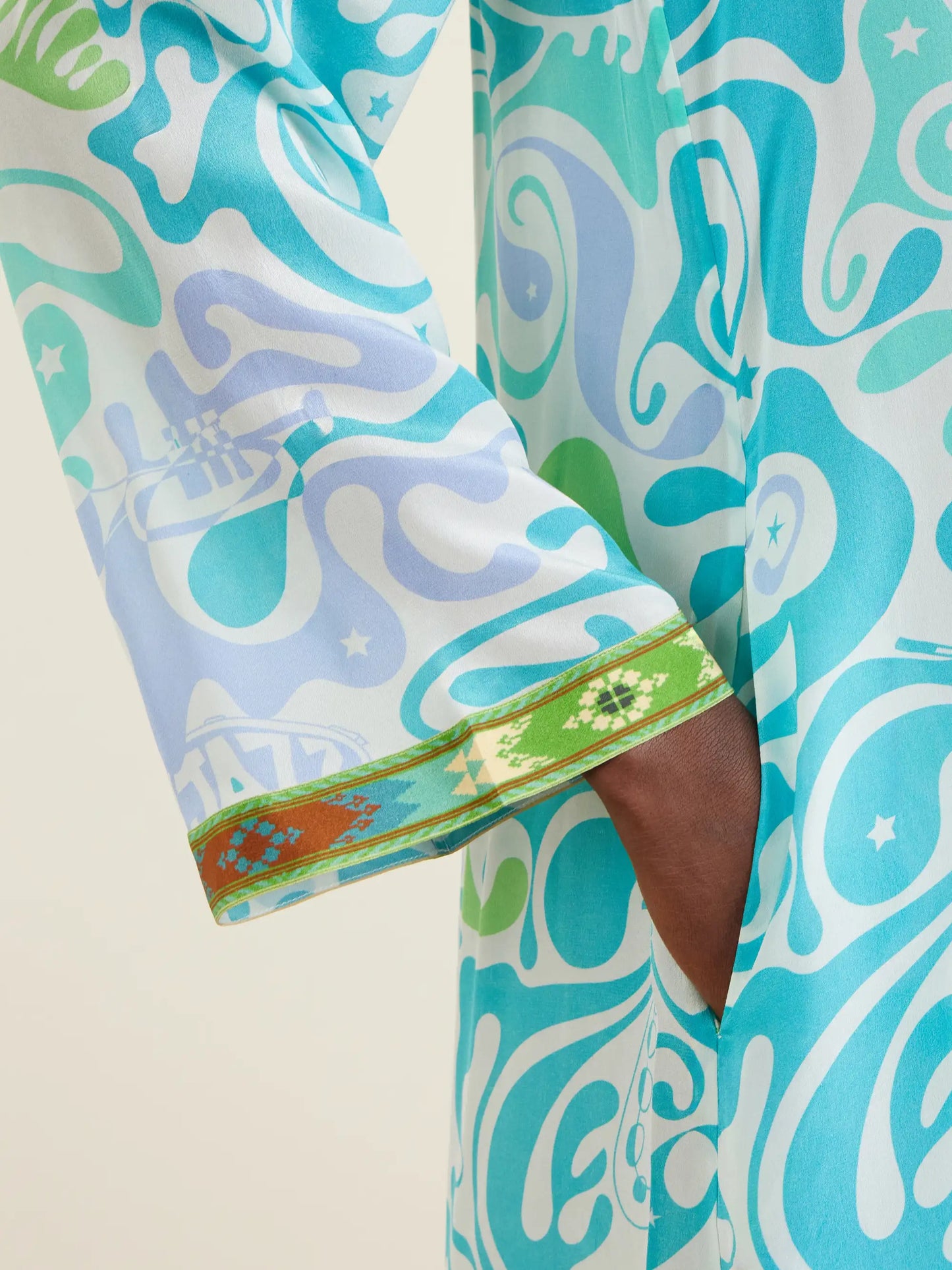 Jenna Printed Silk Coverup