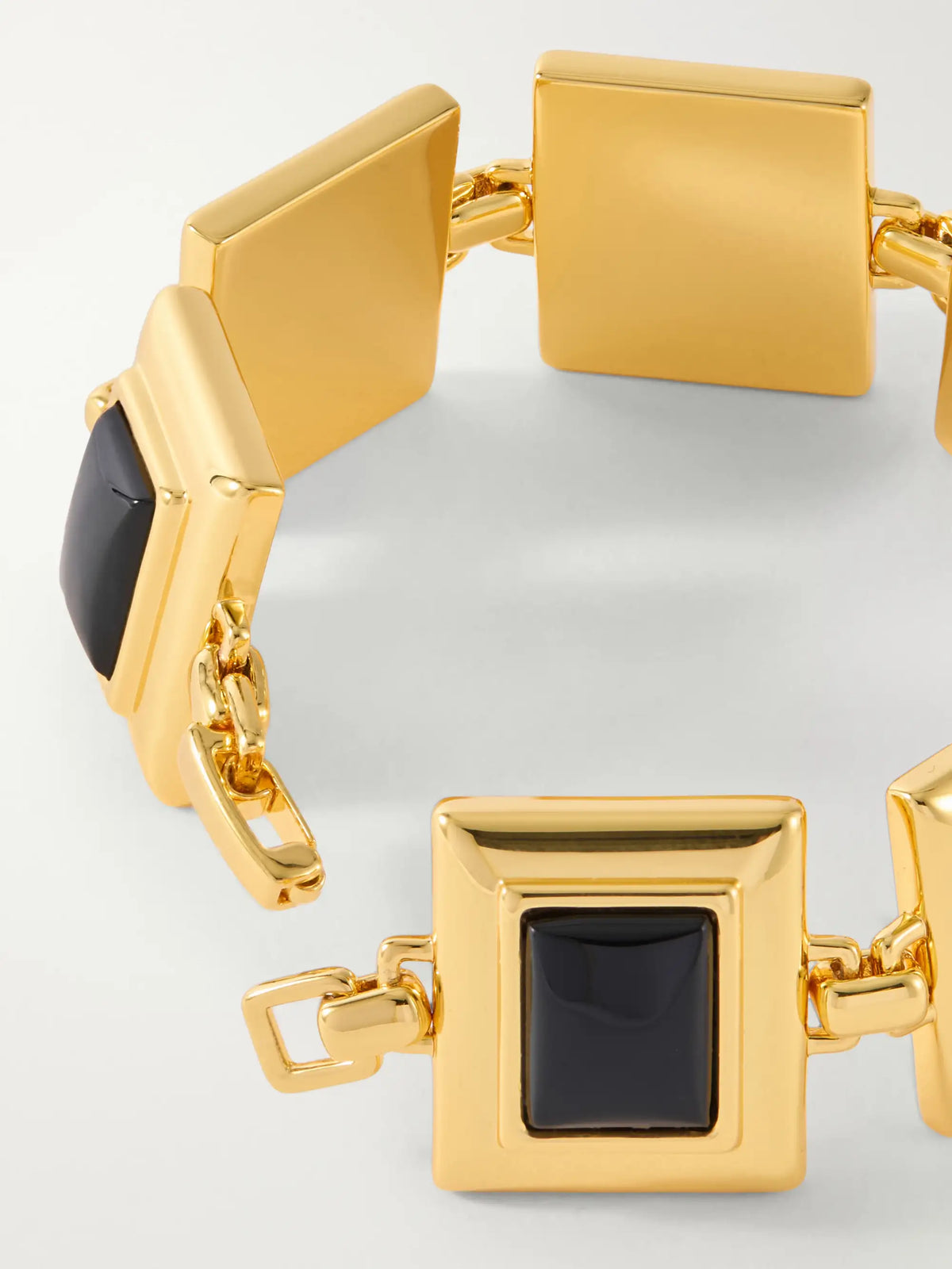 Déhanche Gold-plated Onyx Tennis Bracelet