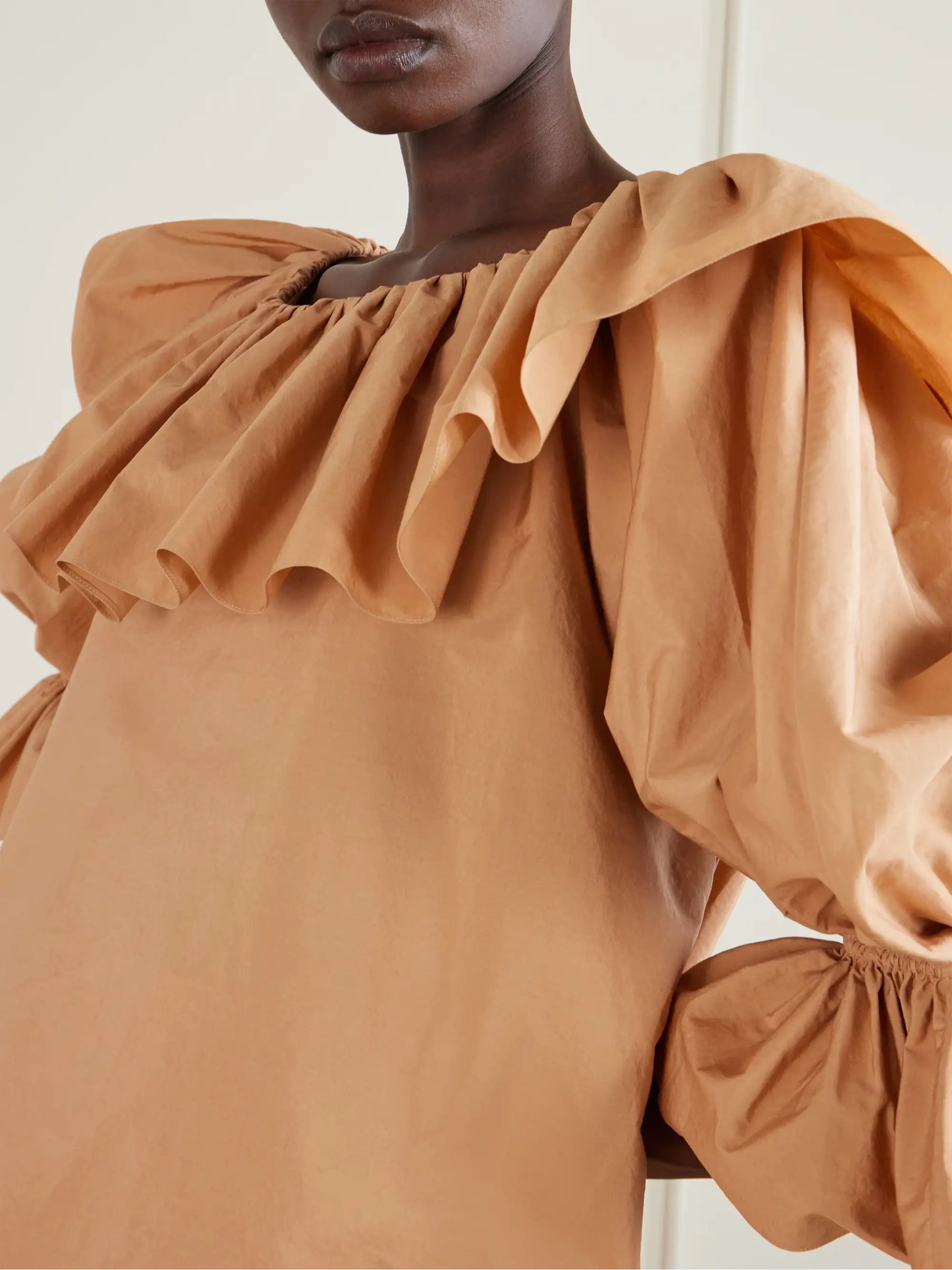 Ruffled Cotton-poplin Top