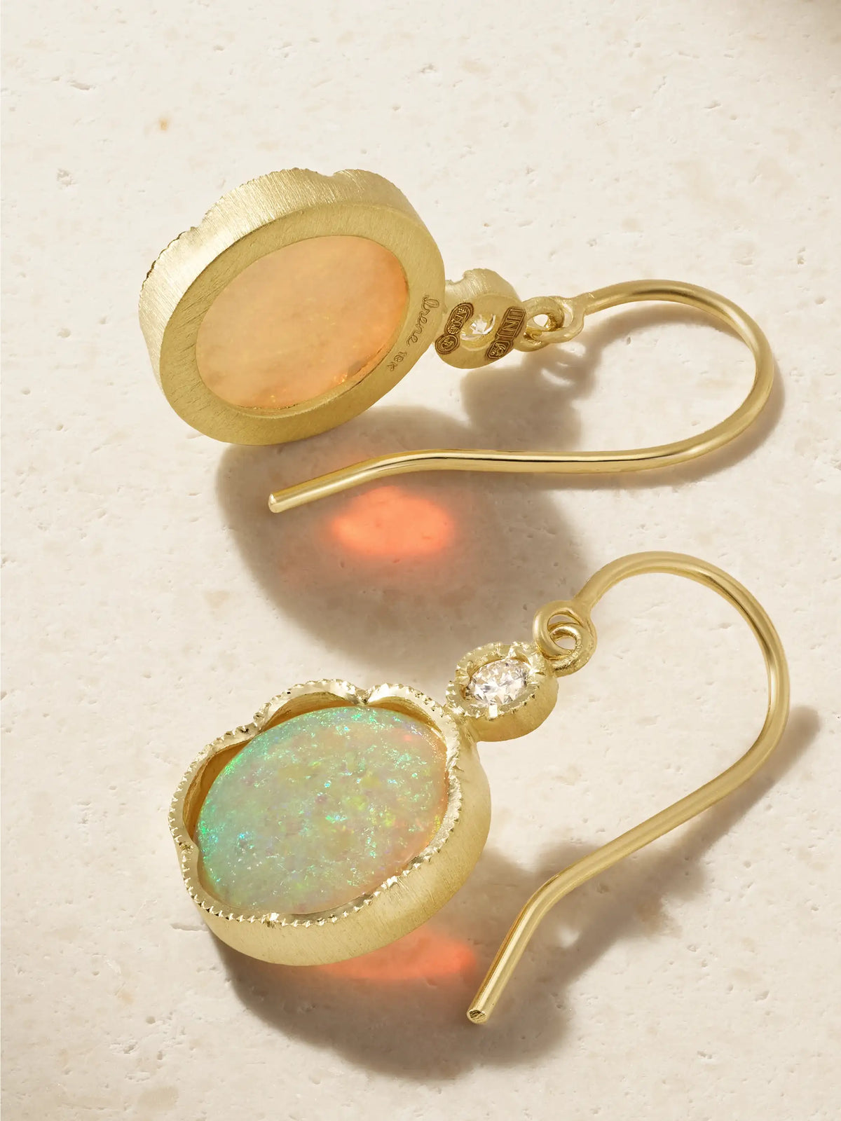 Irene Neuwirth Classic 18-karat Gold Opal And Diamond Earrings