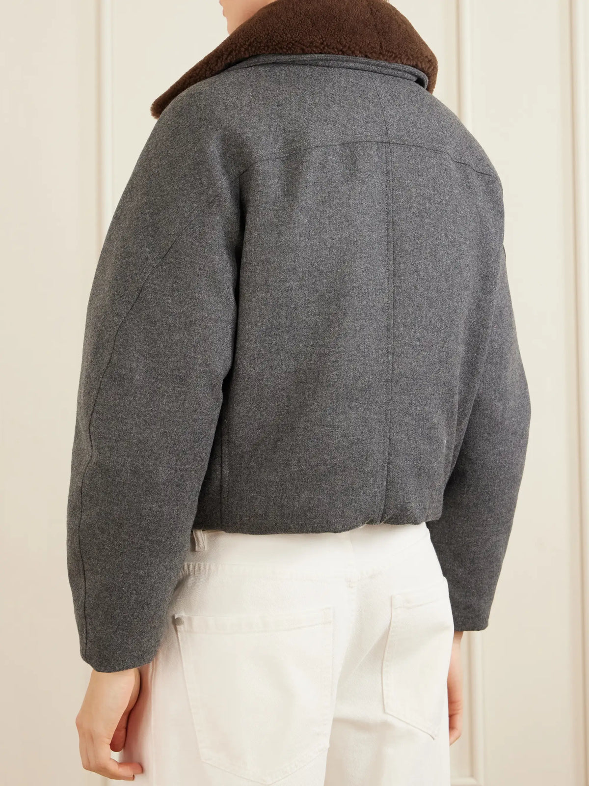 Brunello Cucinelli Shearling-trimmed Padded Wool And Cashmere-blend Down Jacket
