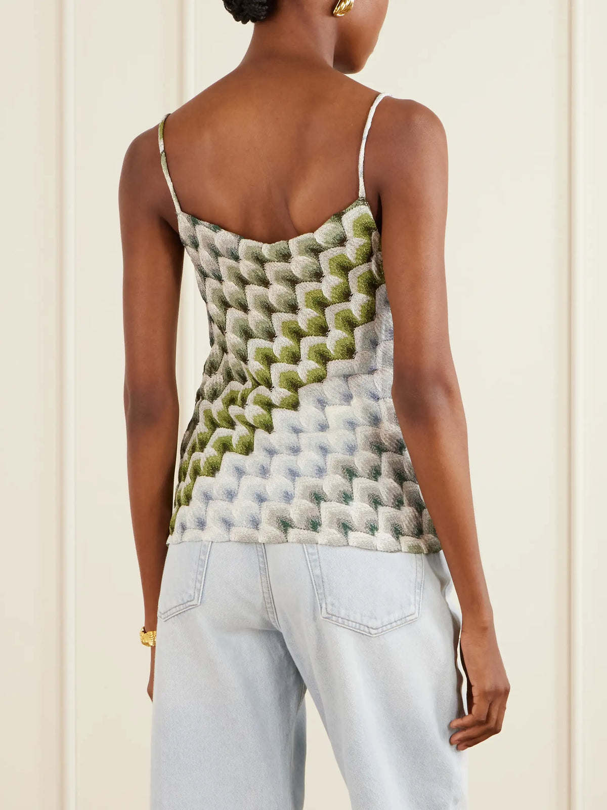 Metallic Crochet-knit Tank
