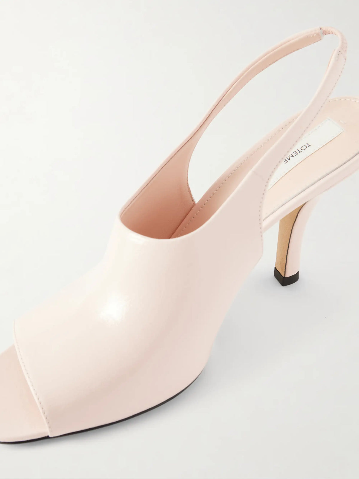 Glossed-leather Slingback Sandals