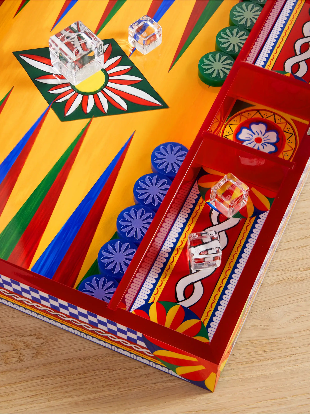 Caretto Resin And Wood Backgammon Set