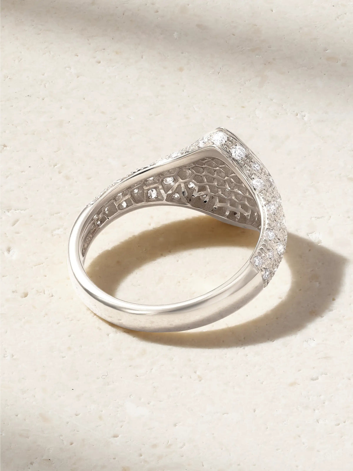 Mini Poire 9-karat White Gold Diamond Ring