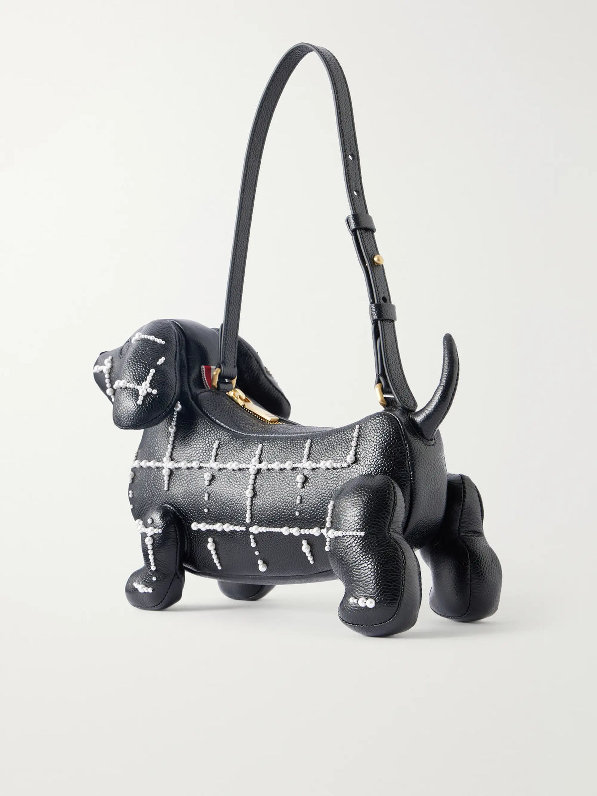 Thom Browne Baby Hector Bead-embellished Leather Tote