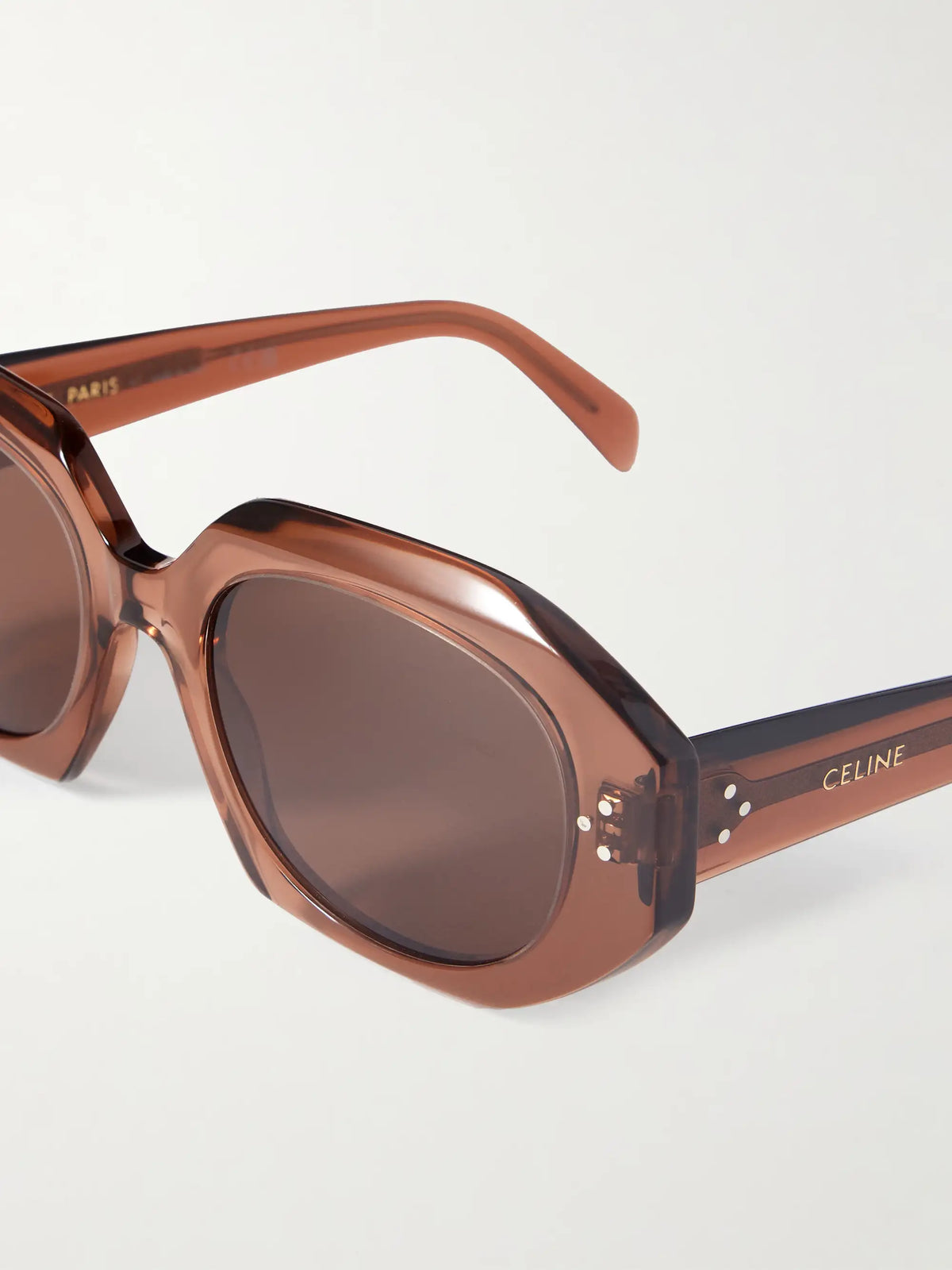 Hexagon-frame Acetate Sunglasses