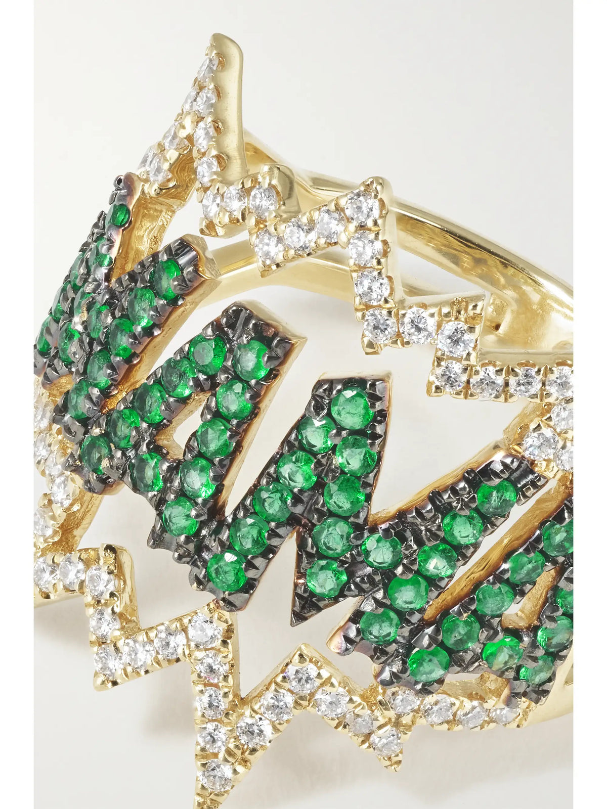 Mama 18-karat Gold, Emerald And Diamond Ring