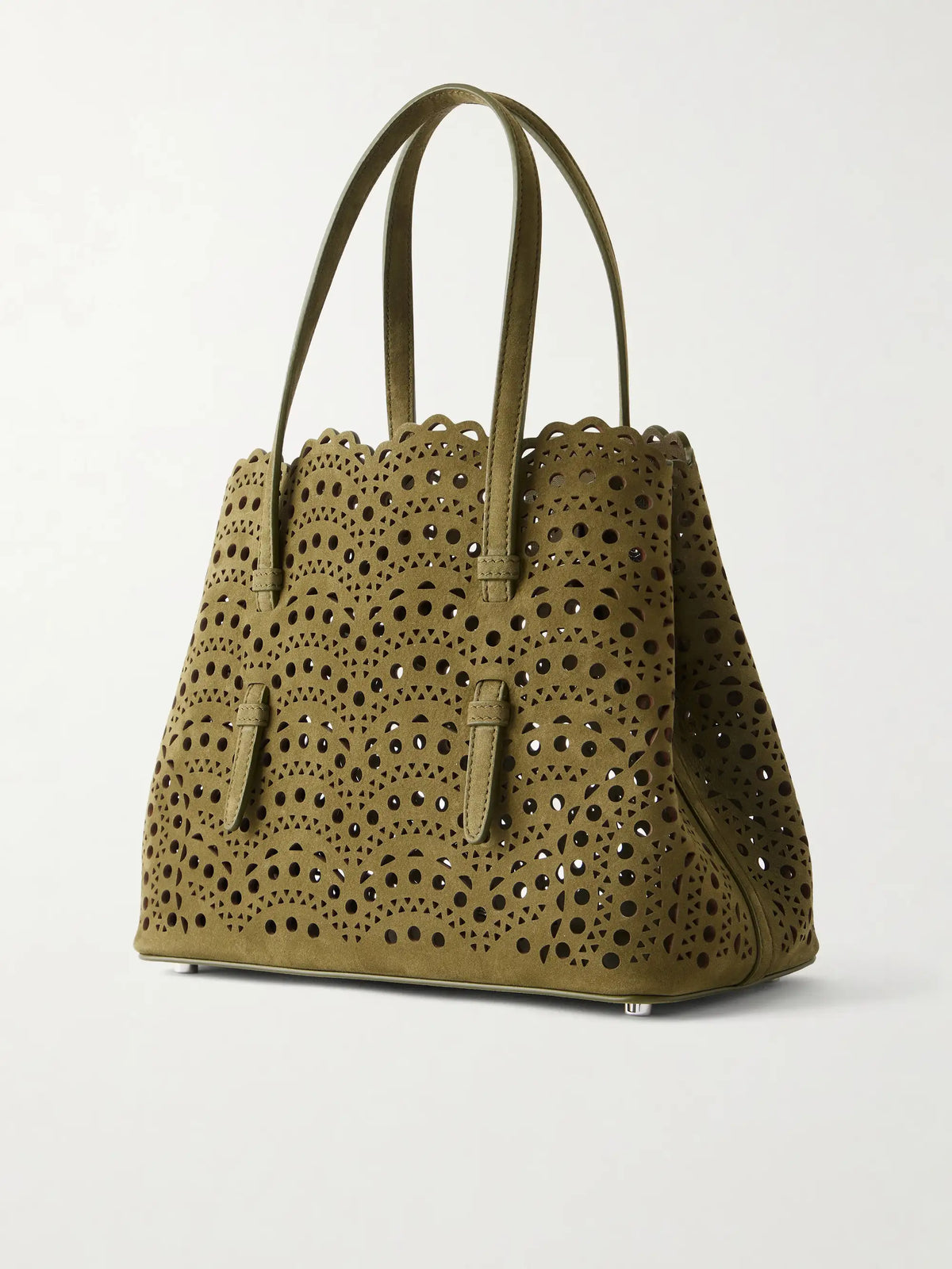 Mina Cut-out Suede Tote