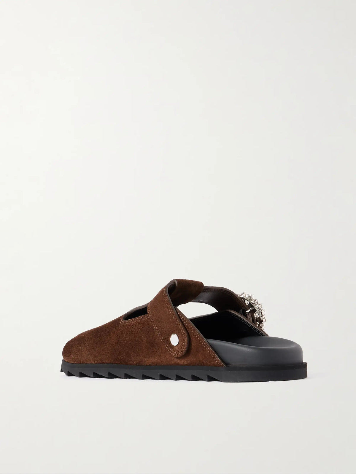 Slidy Viv Crystal-embellished Suede Slip-ons