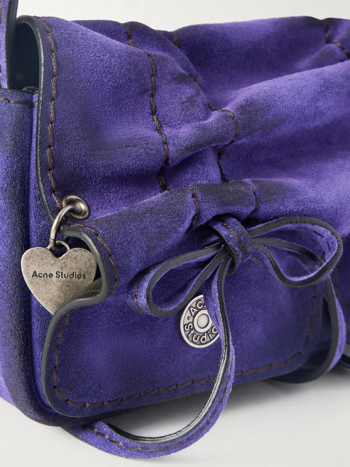 Micro Distressed Suede Shoulder Bag