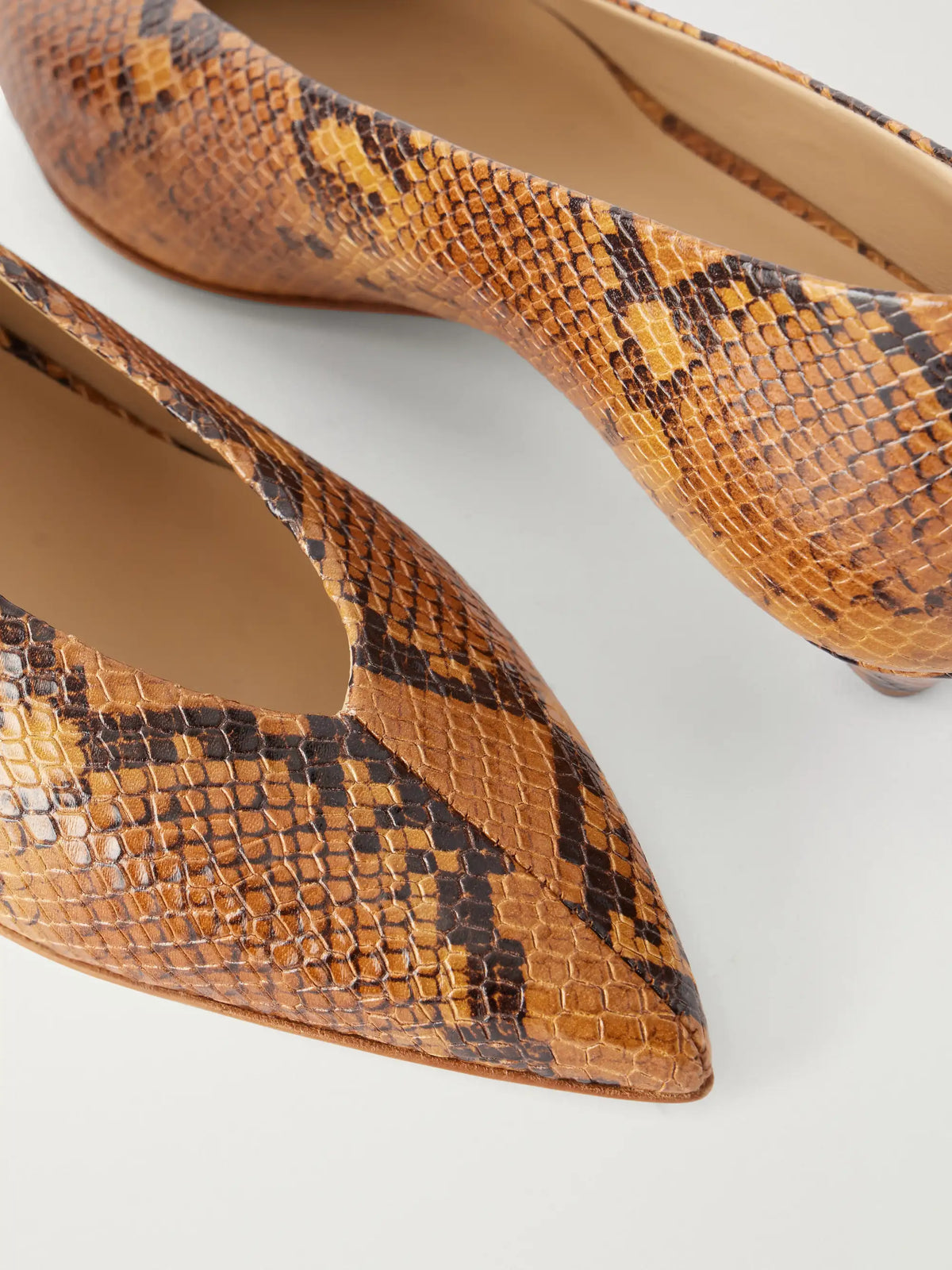 Jamie Haller The Trap 35 Snake-effect Leather Pumps