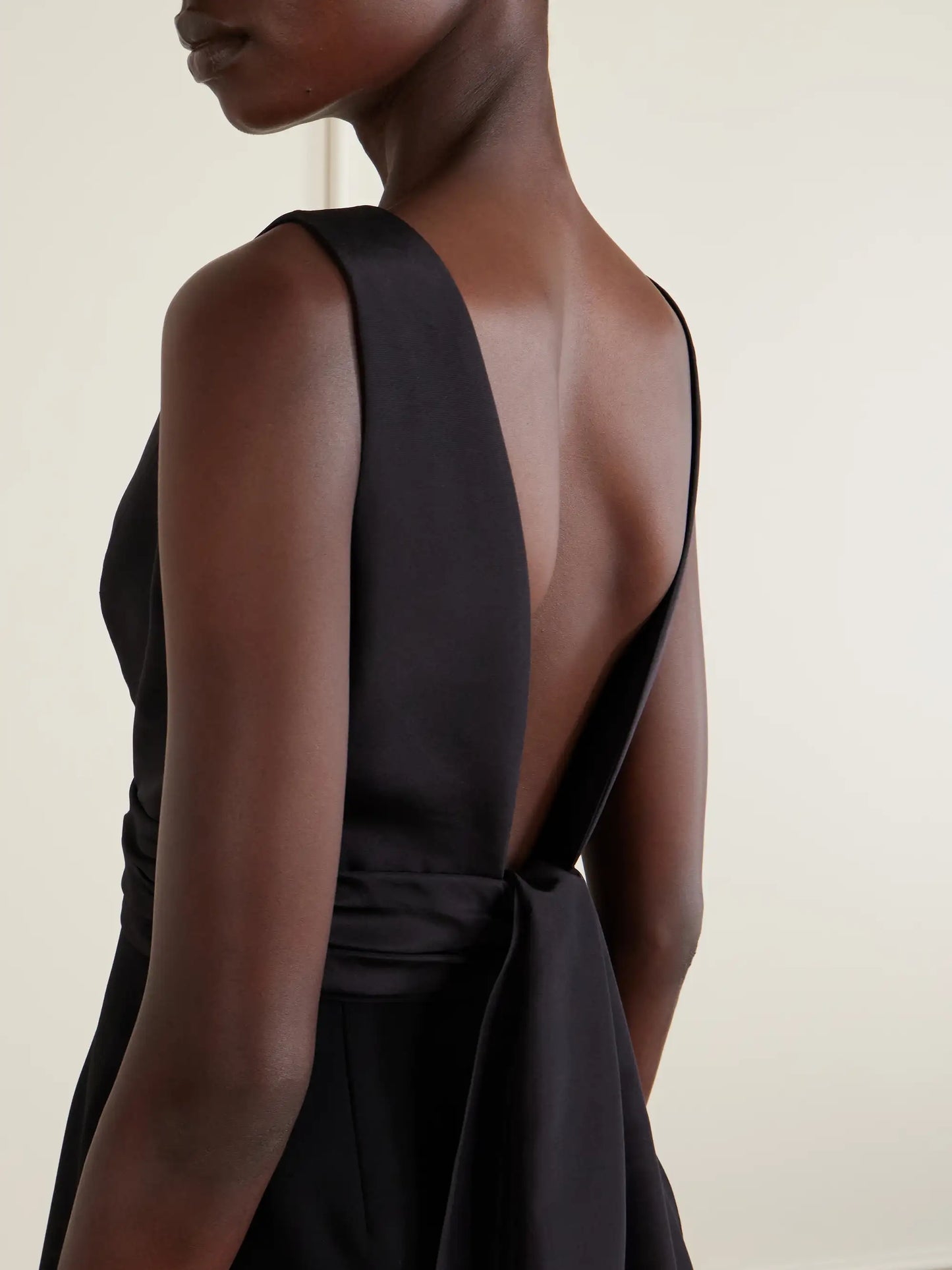Bow-detailed Faille Gown