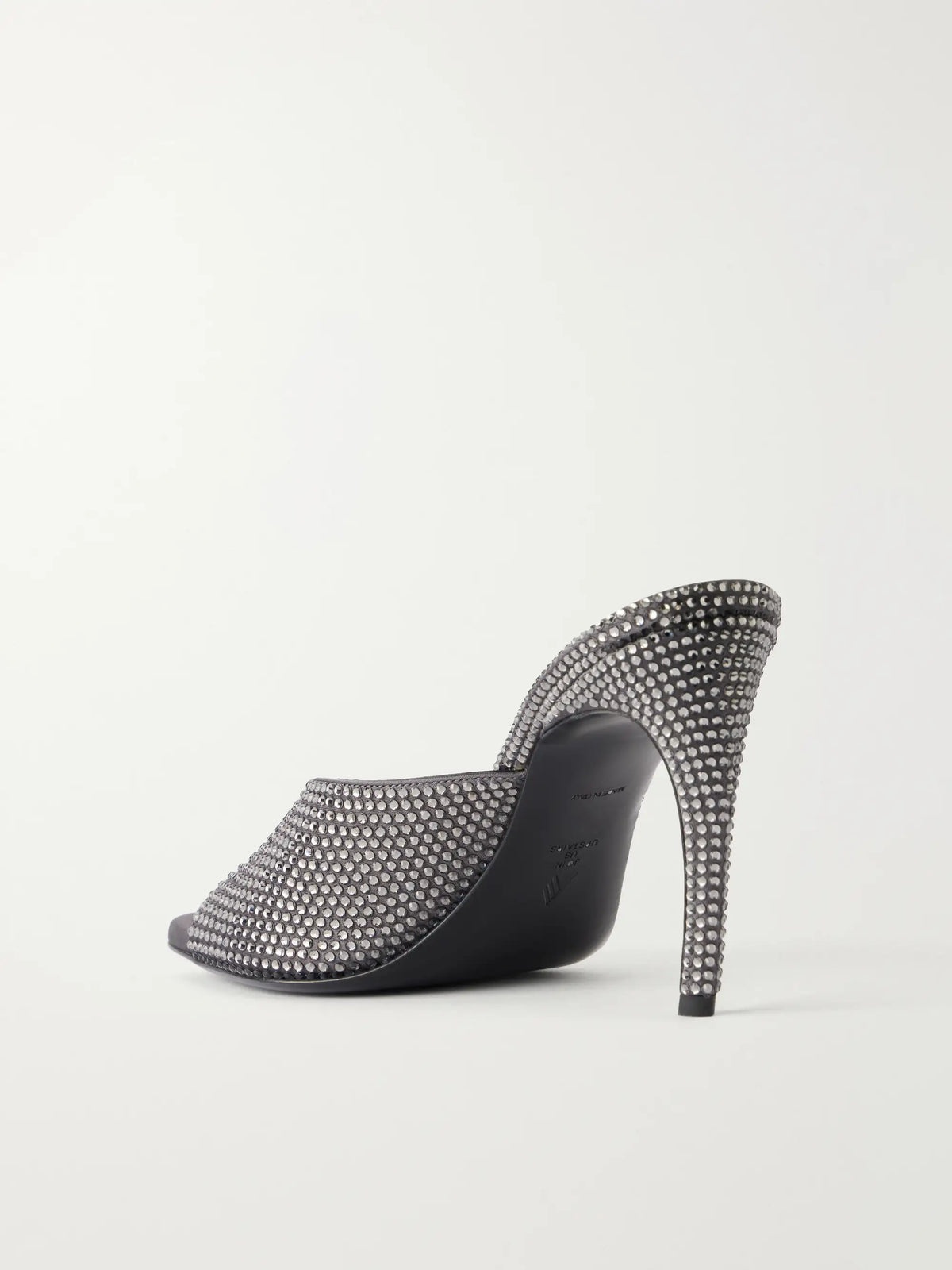 The Attico Betta 95 Crystal-embellished Satin Sandals