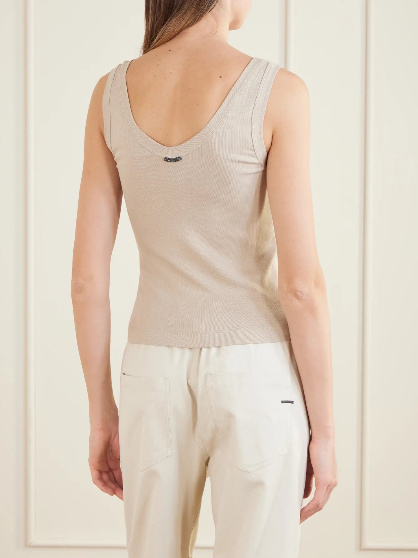 Ribbed Cotton-blend Jersey Tank
