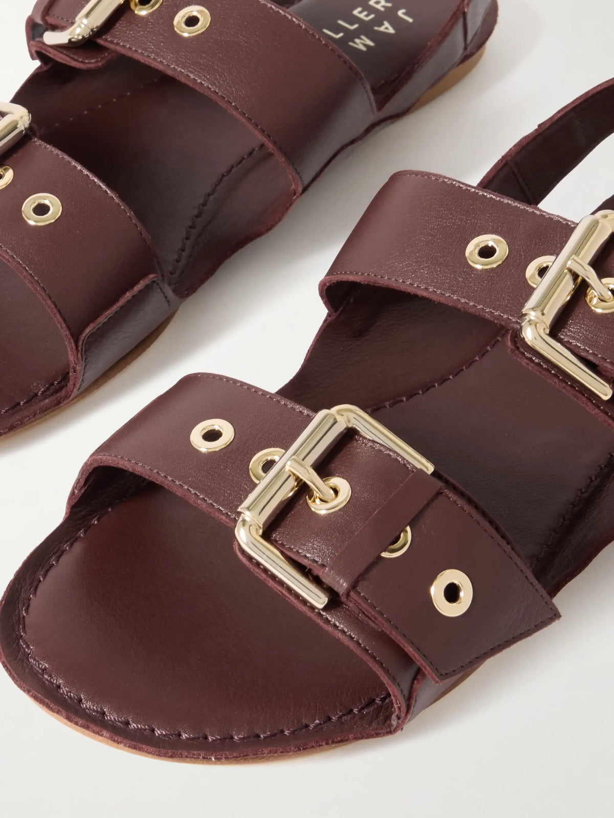 The Double Buckle Leather Sandals