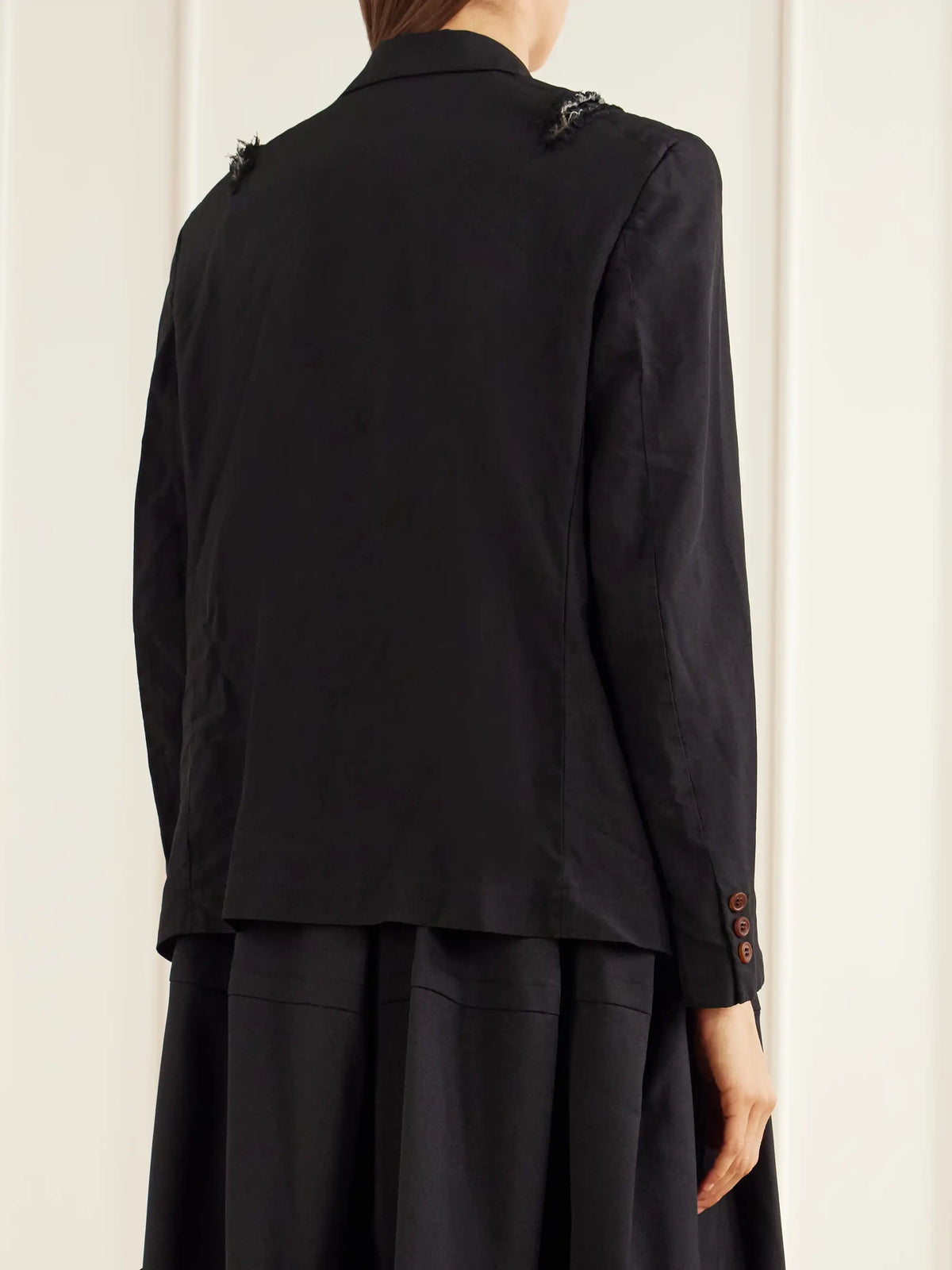 Comme des Garçons Comme des Garçons Buckled Deconstructed Canvas Blazer