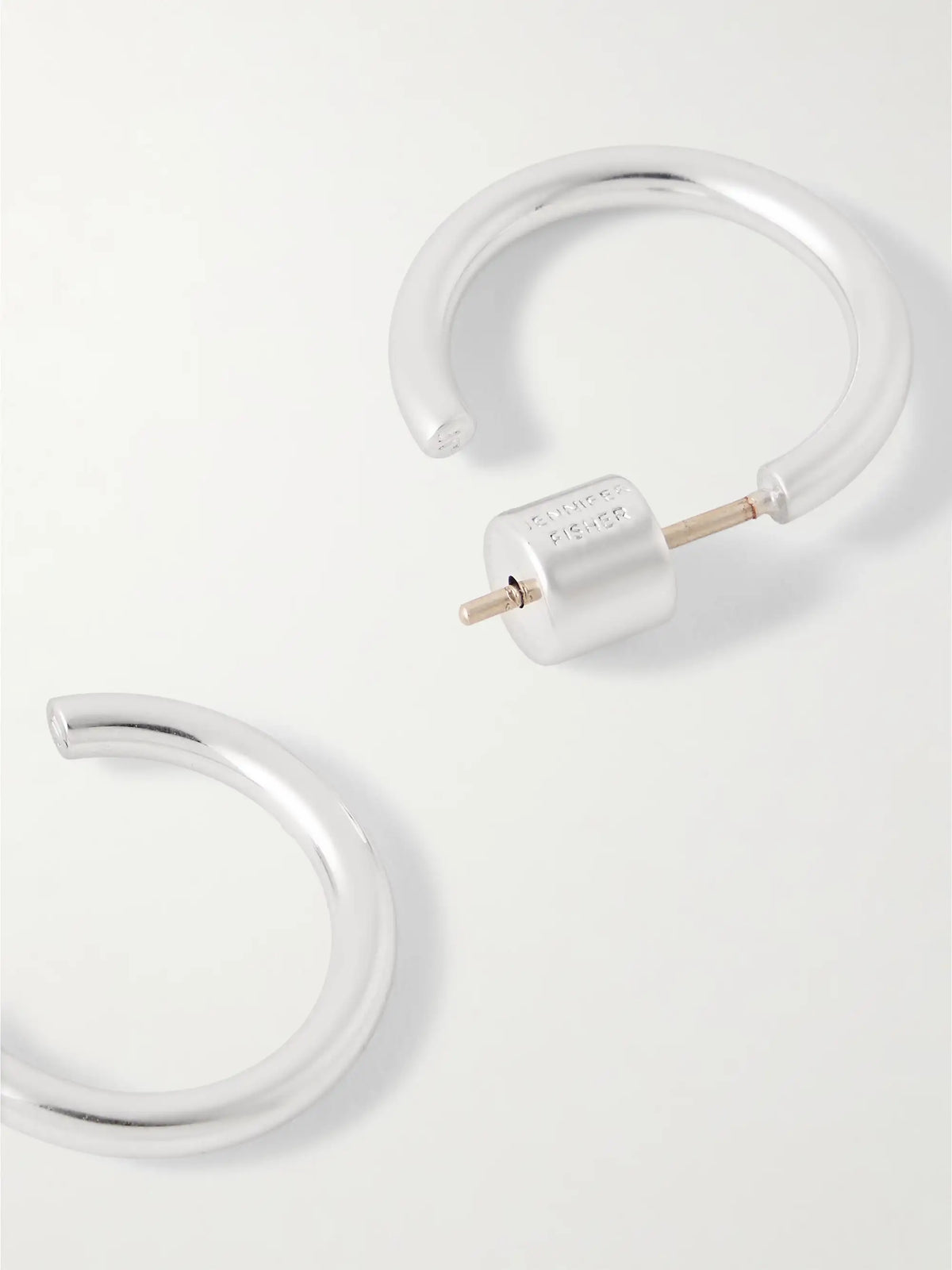 Thread Huggies Silver-plated Hoop Earrings