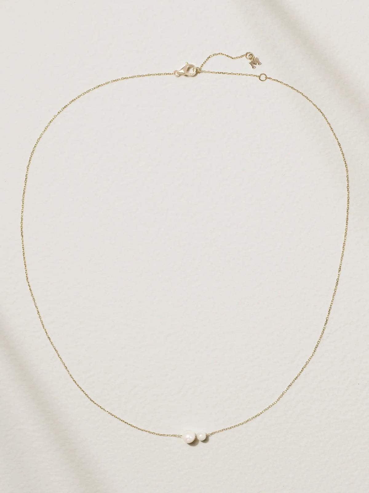 Duo 14-karat Gold Pearl Necklace