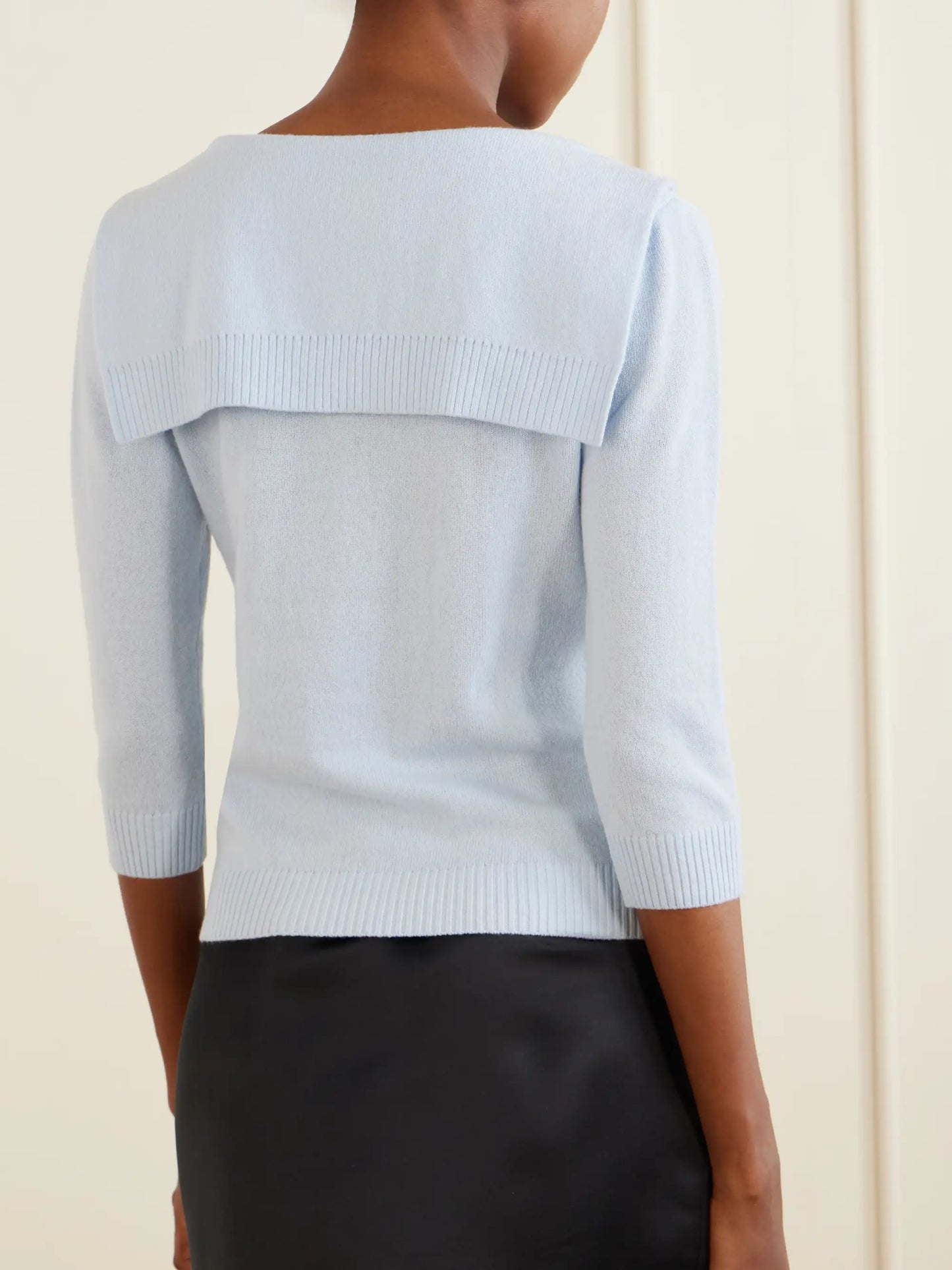 Logo-appliquéd Tie-detailed Wool Sweater