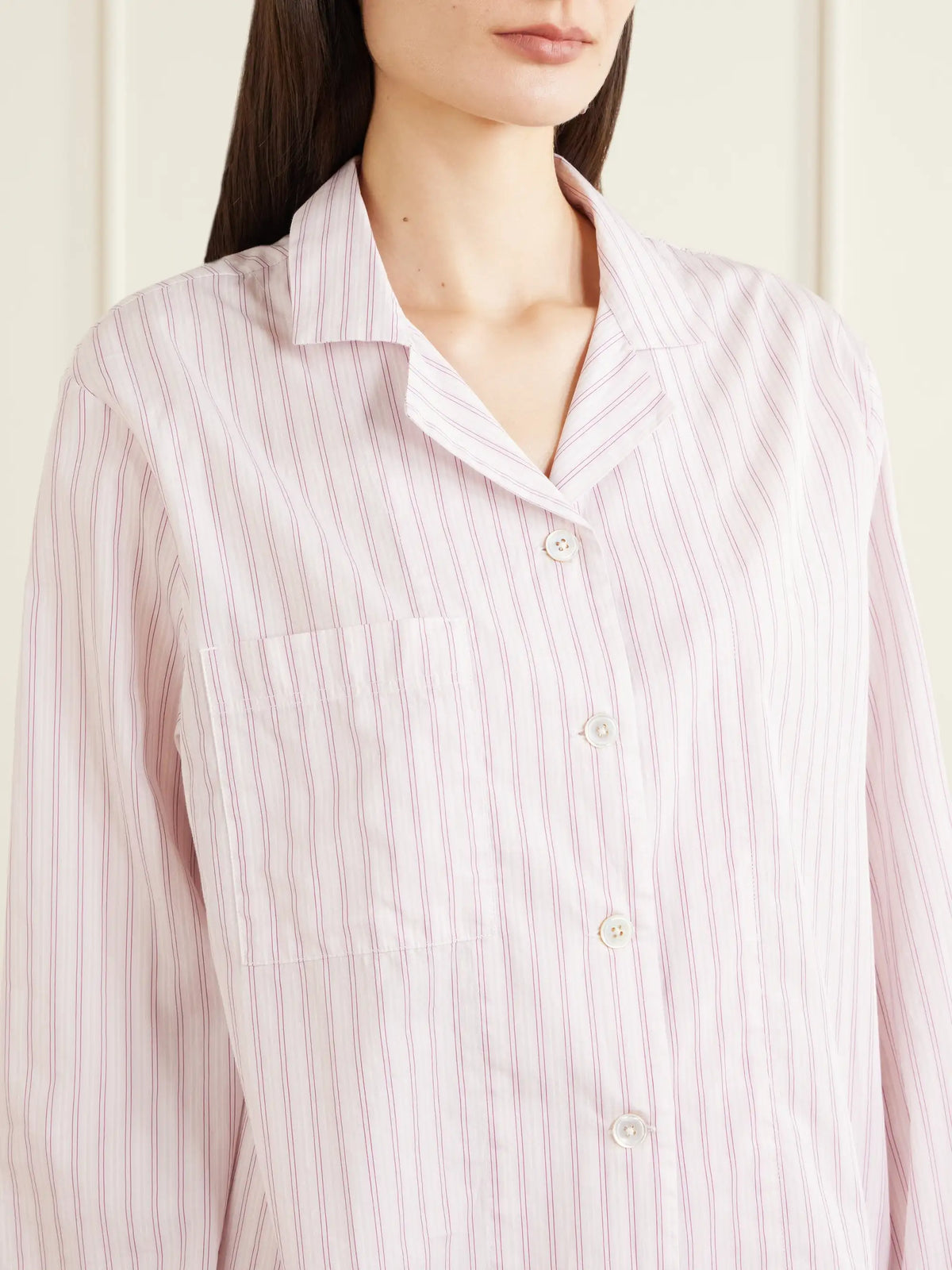 TEKLA Striped Organic Cotton Shirt