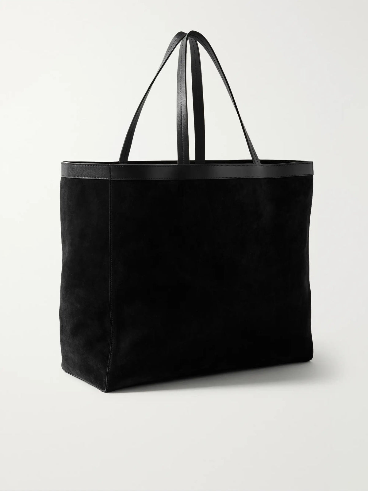 Loren Leather-trimmed Suede Tote