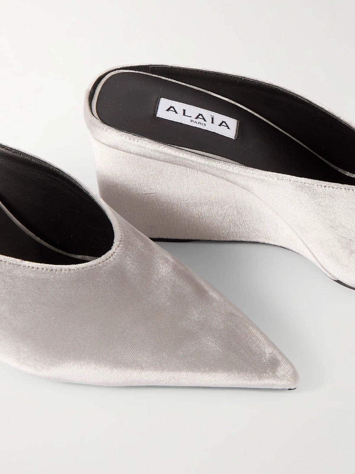 75 Velvet Wedge Mules