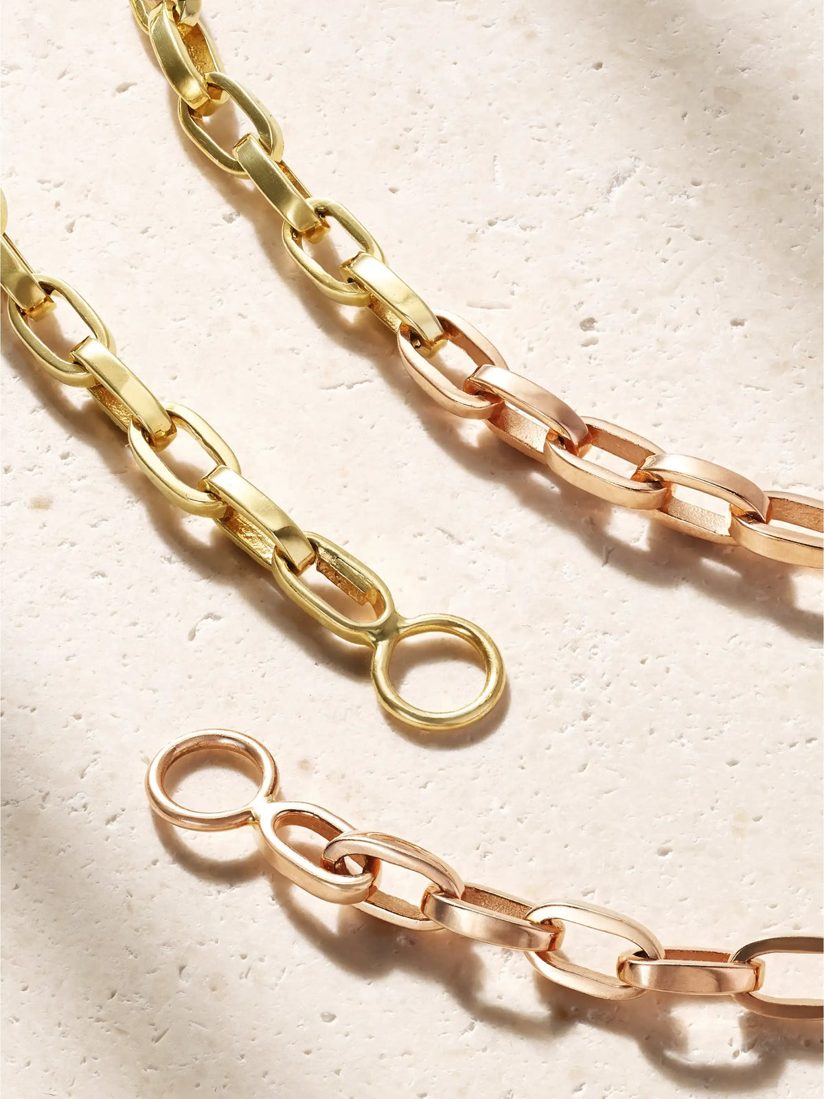 Marla Aaron Biker 14-karat Yellow And Rose Gold Chain Necklace