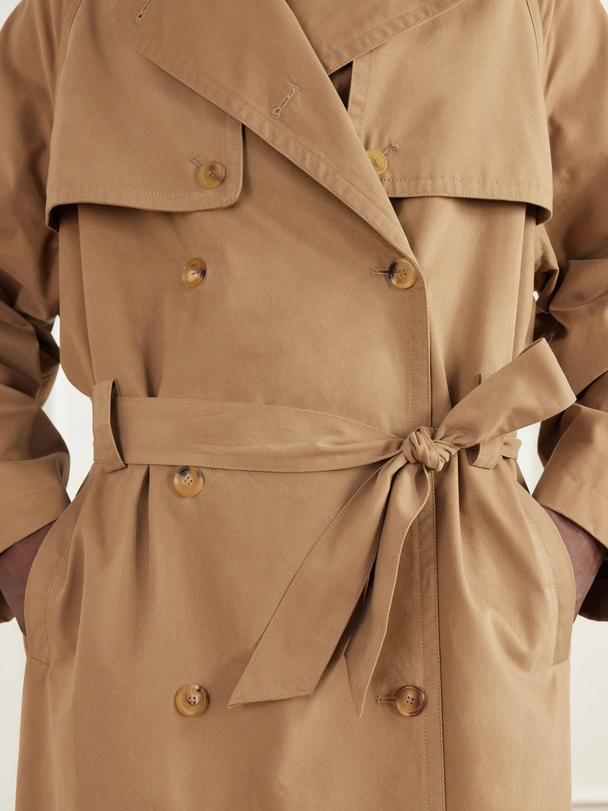 Jamie Haller The Traditional Double-breasted Belted Cotton-twill Trench Coat