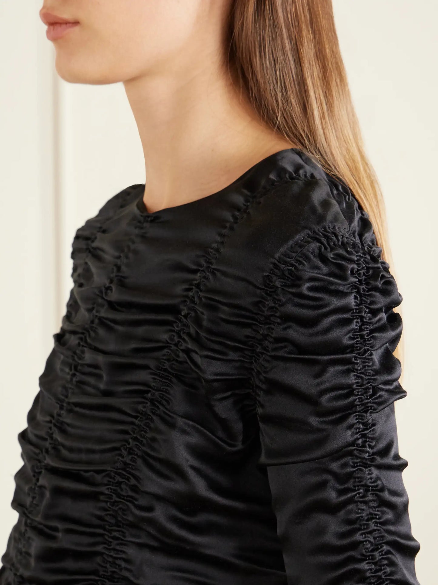 Rory Ruched Silk-satin Top