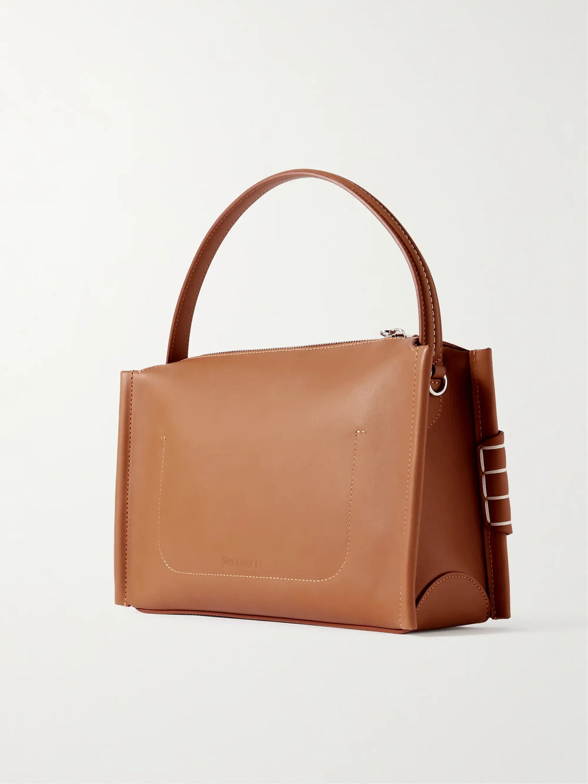 Loafer Embroidered Leather Shoulder Bag