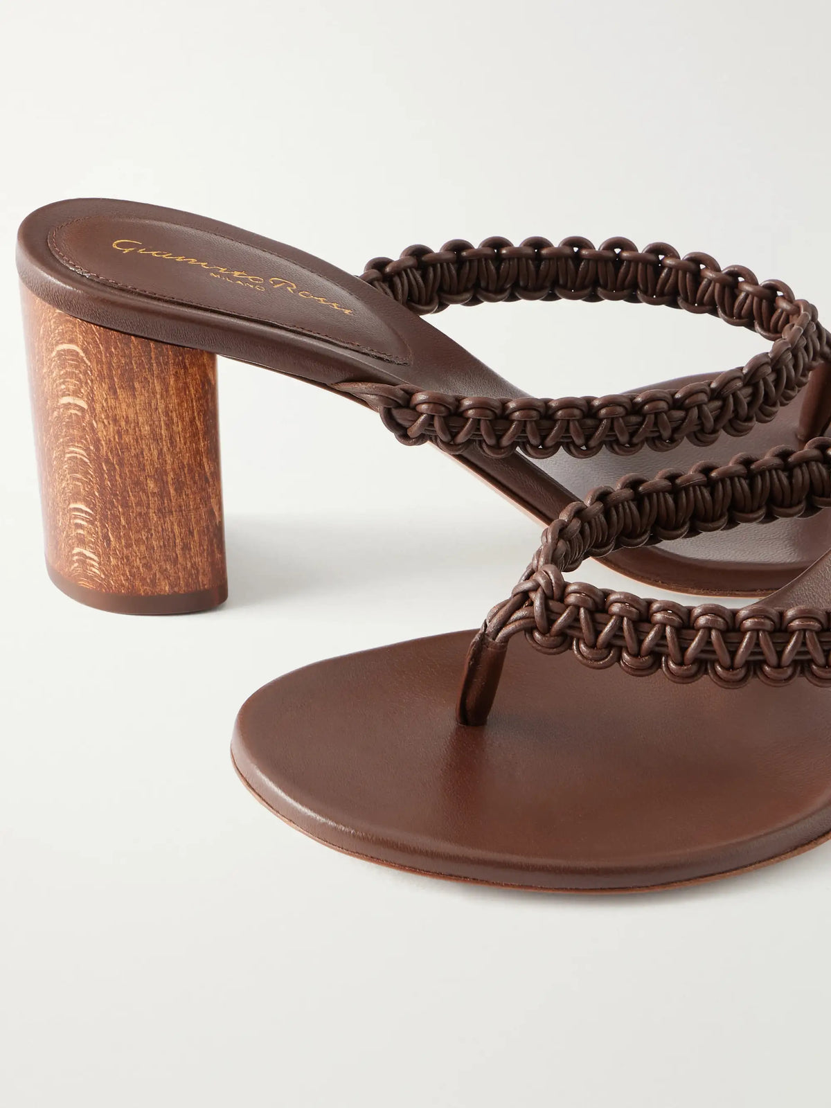 70 Woven Leather Thong Sandals